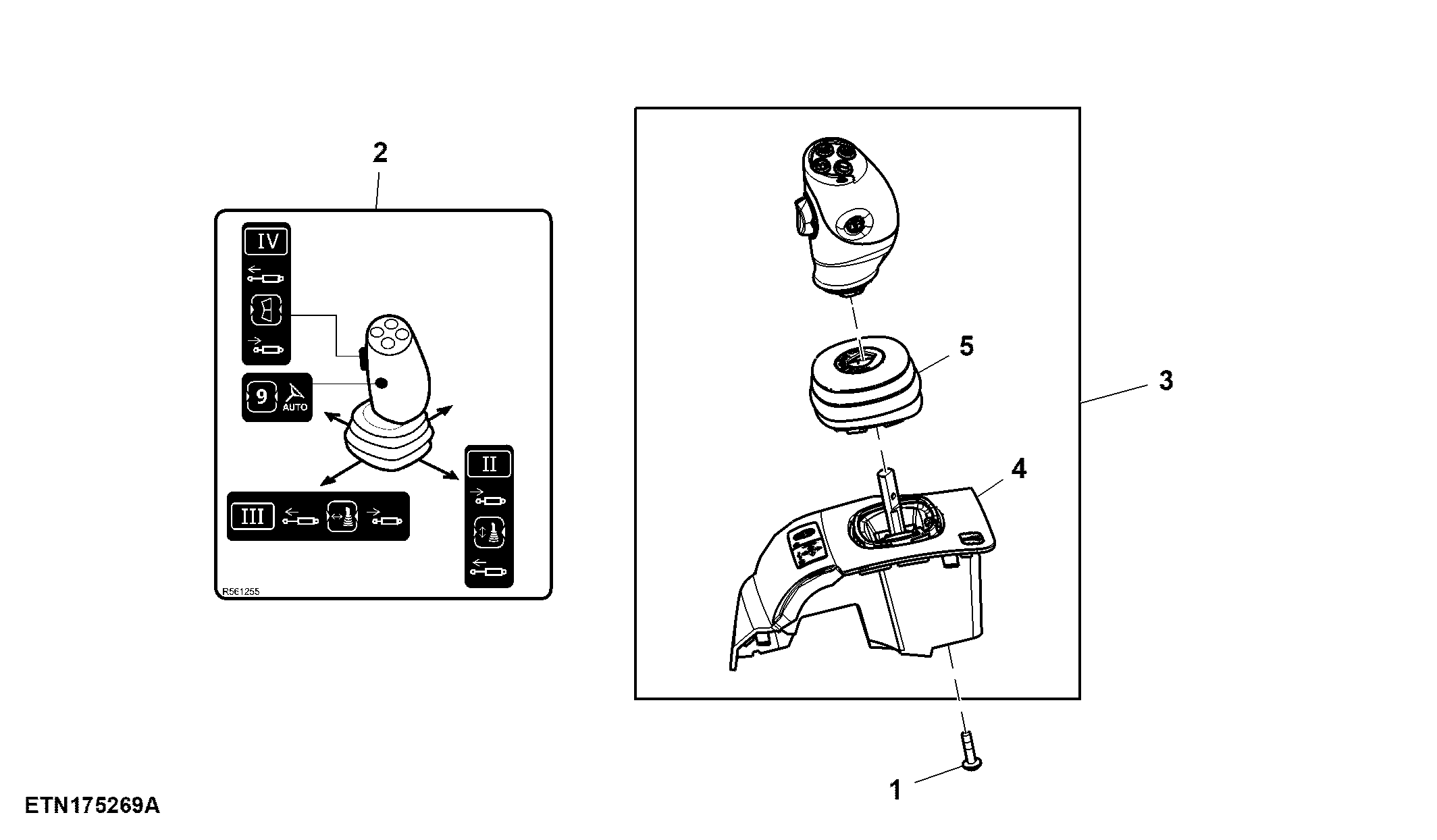 Joystick, W/O Front Hitch, 5 Function, IVT™, CommandARM™