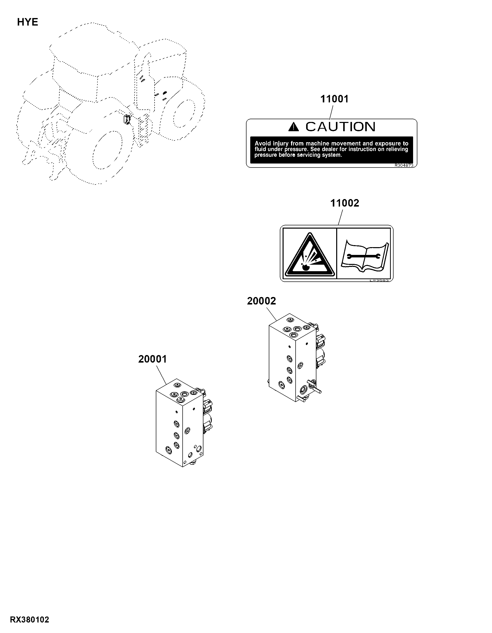 HYE Front Axle Suspension, Hydraulic Components