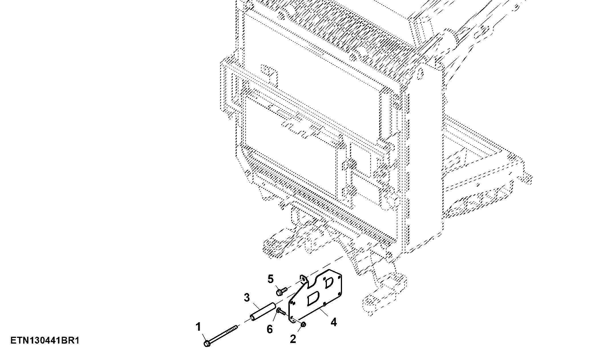 Mounting hardware, Front Controller, Hitch/ Midstack, TLS™