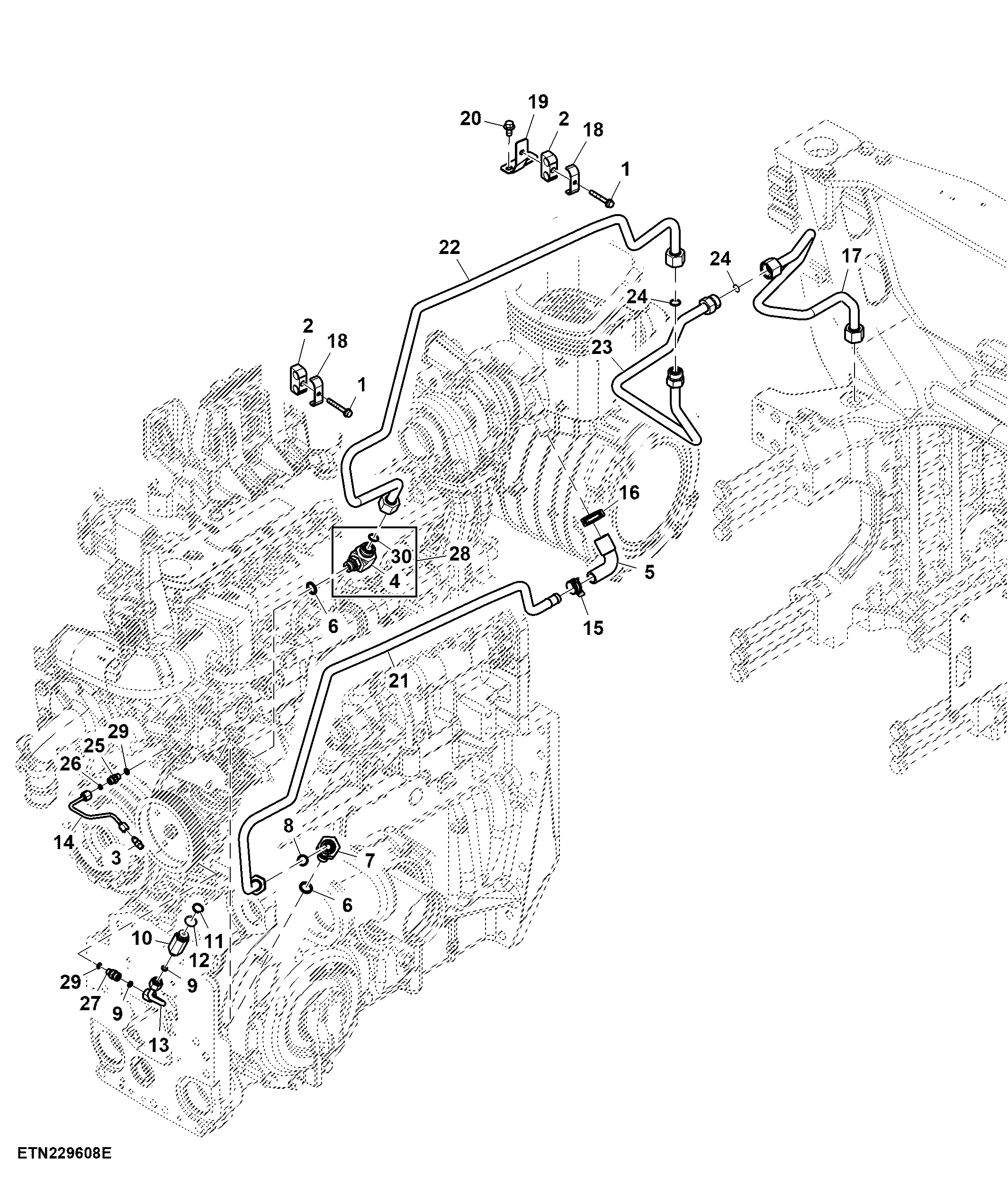 Manifold, Option Line Bundle, 1300 MFWD/ ILS, T2 Engine ( - 181338)