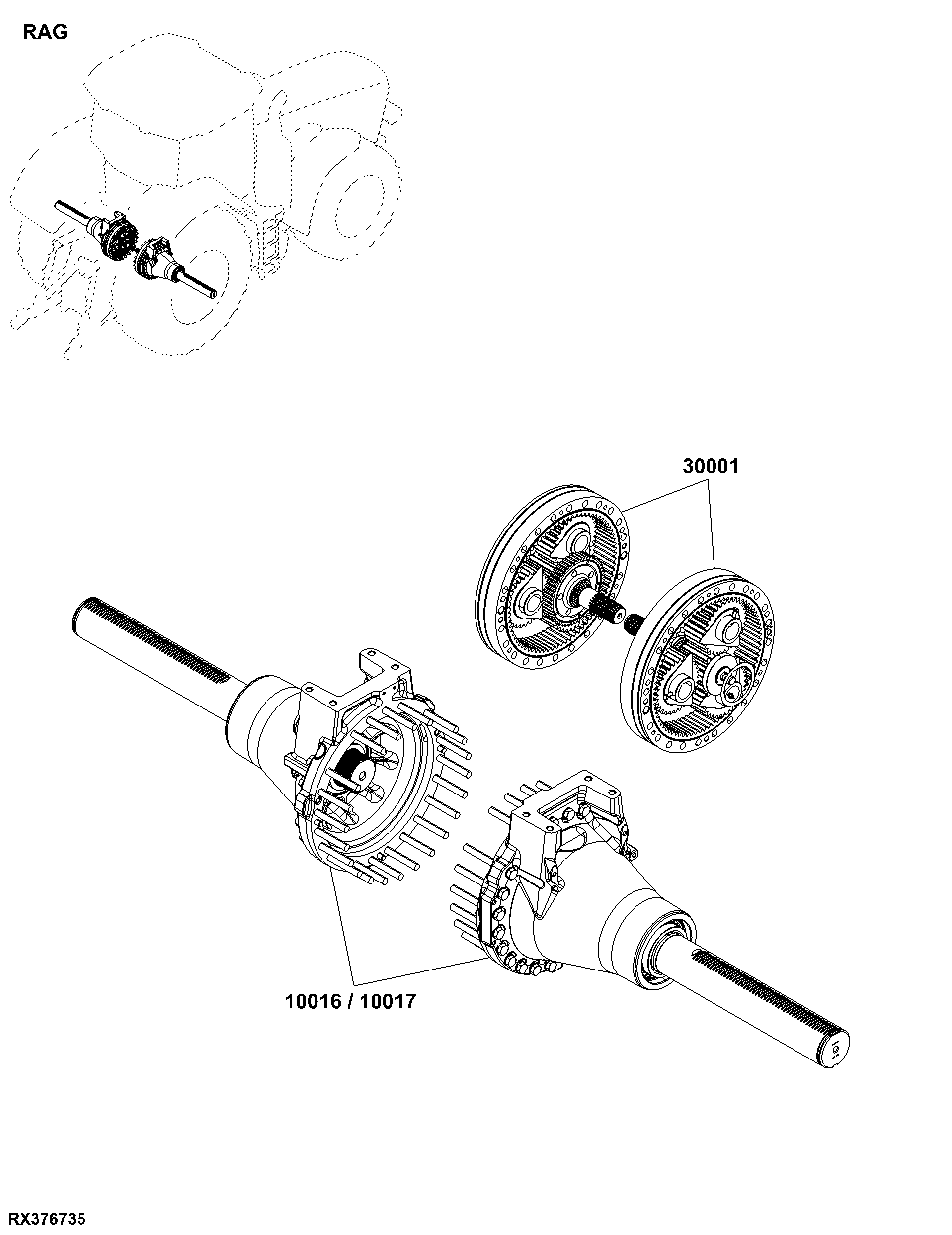 RAG Axle Assemblies, Rear