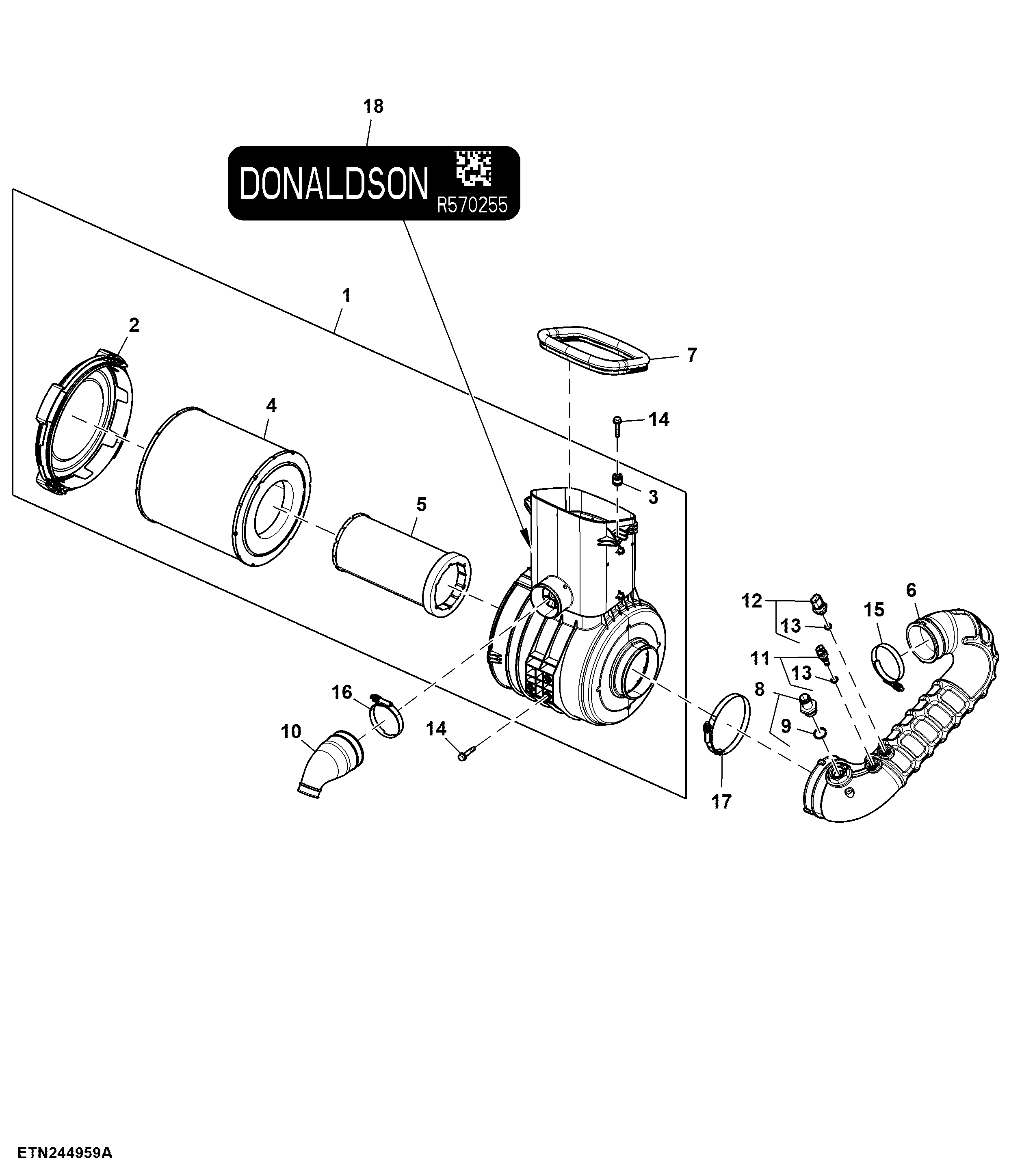 Air Intake, W/ Air Trailer Brake, T3 Engine ( - 072000)