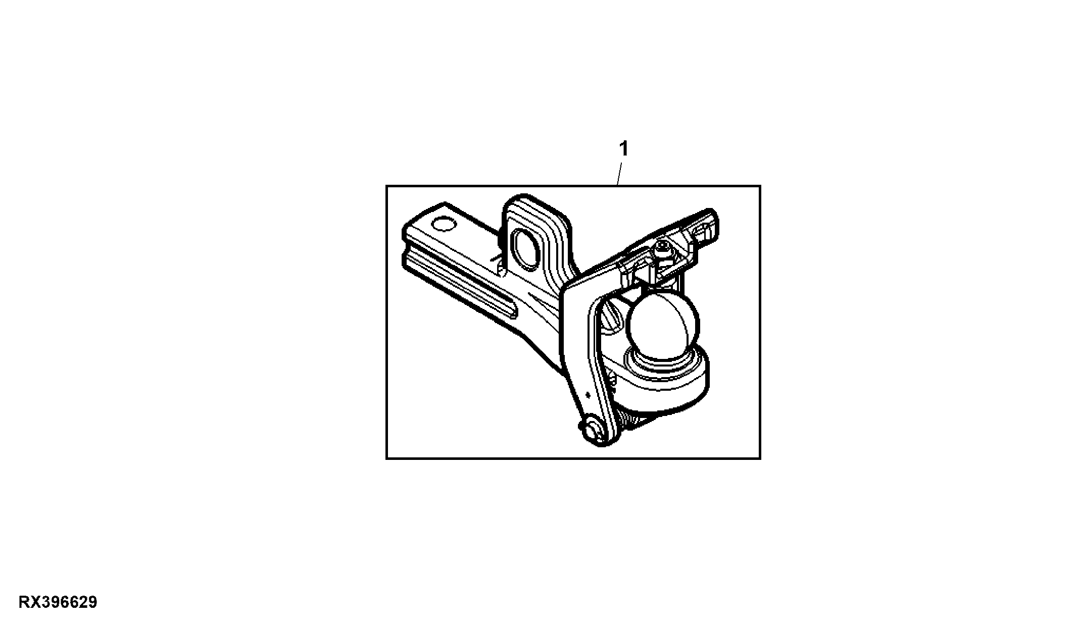 Drawbar, Ball Type, Category 4, 80 mm, Attachment