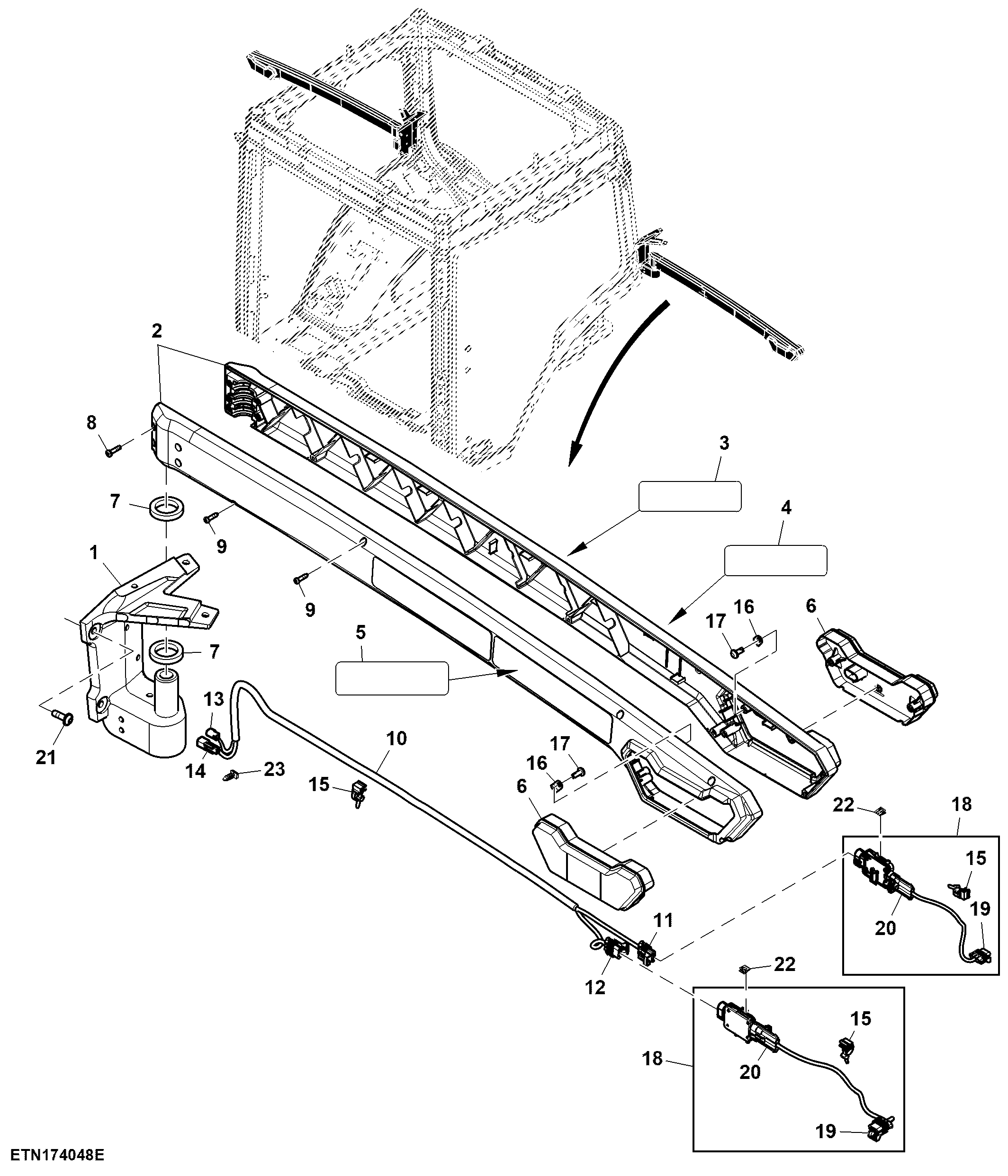 Lamp, Extremity Lights, Medium Arms, LH Illustrated