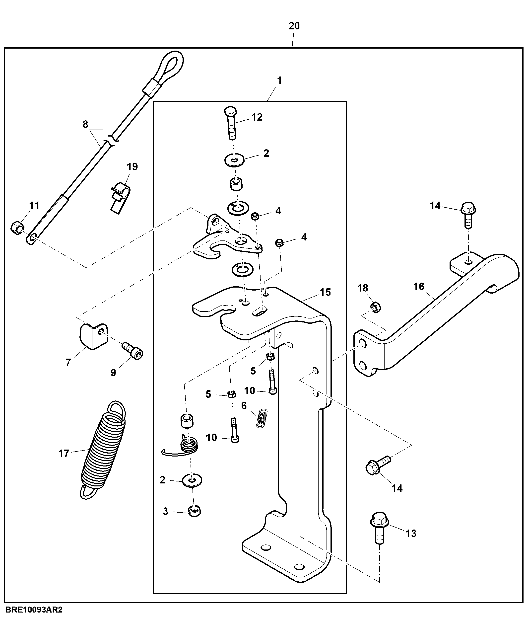 Easy Guide Hydraulic Center Link Storage Bracket, Kit