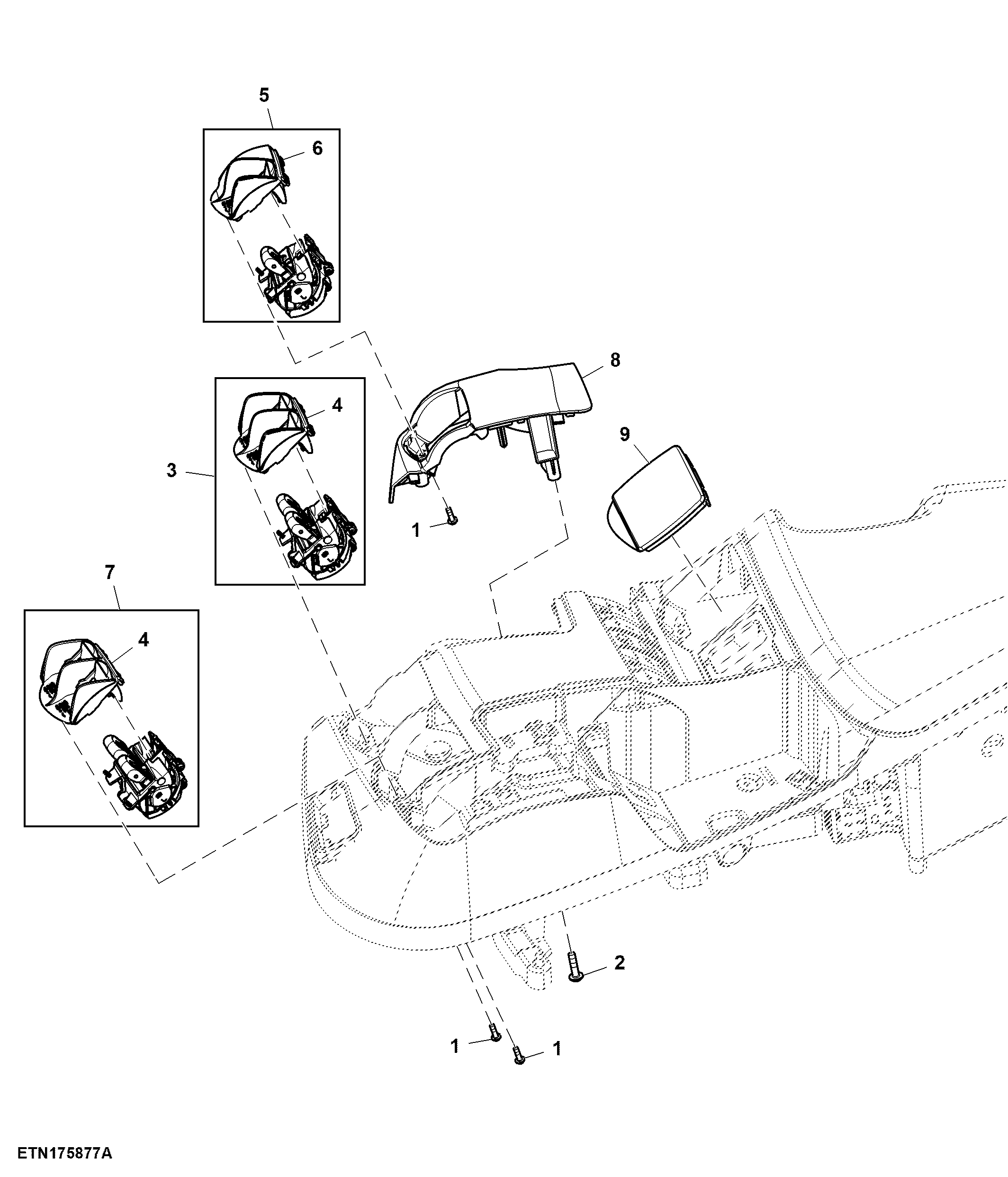 Control, 5 Rear SCV, W/O Rear Hitch, CommandARM™