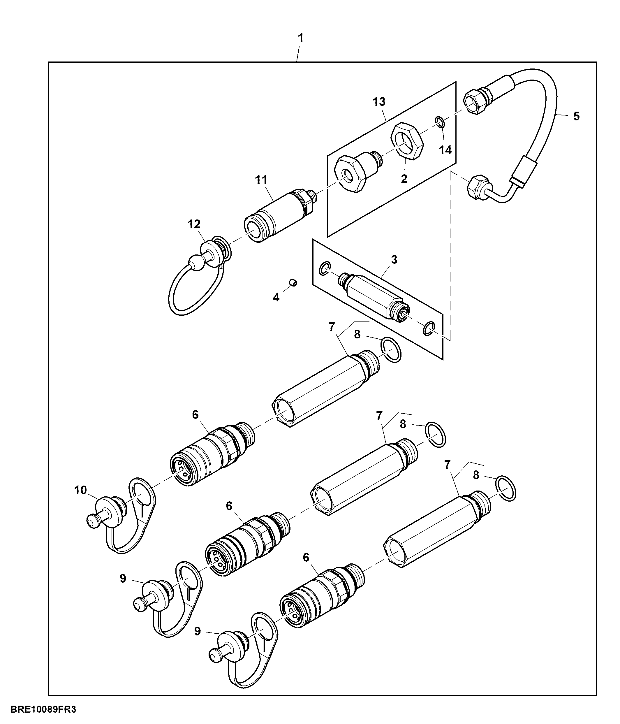 1/2 inch Auxiliary Hydraulic Connections, Attachment