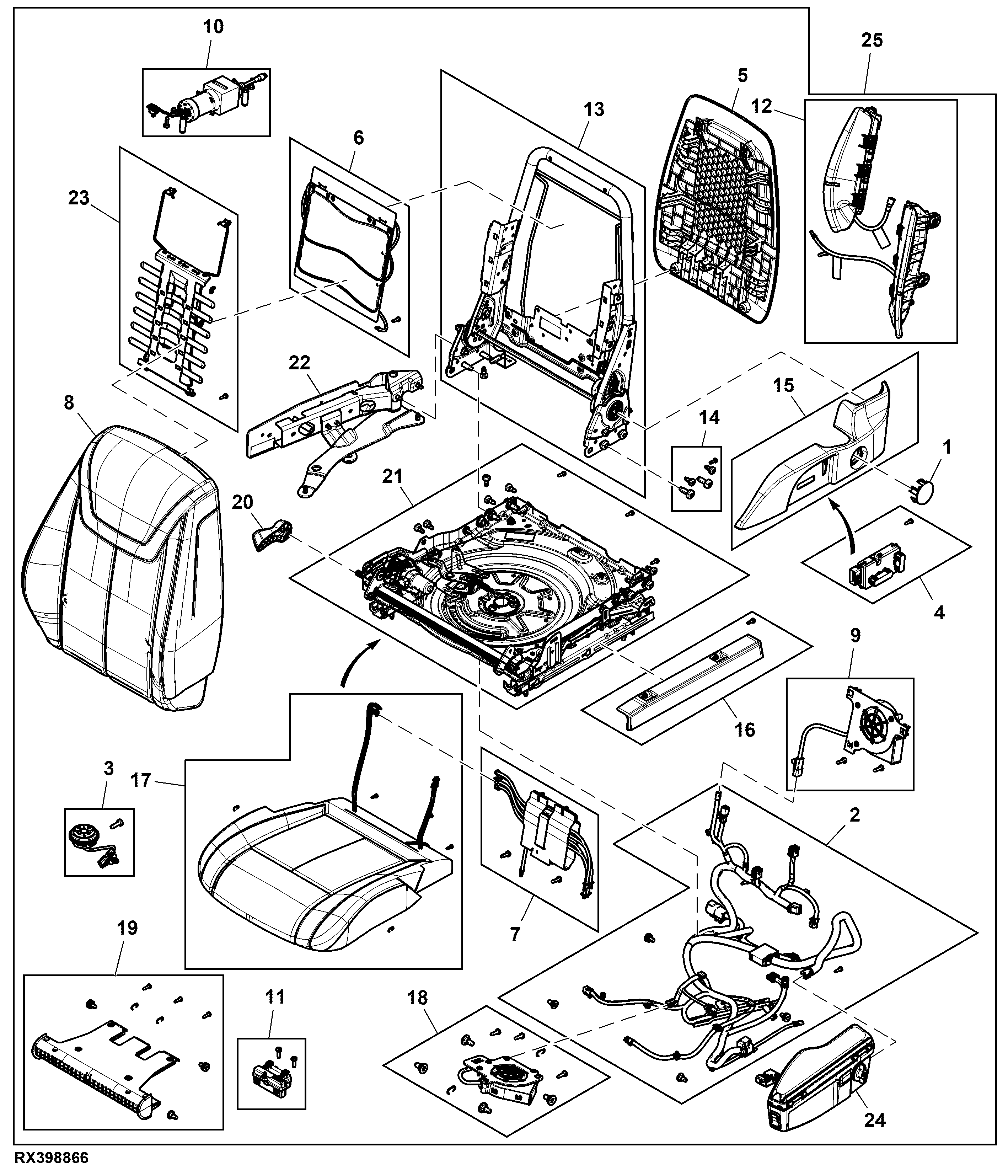 Seat Top Assembly, Ultimate, ActiveSeat™ ( - 802020)