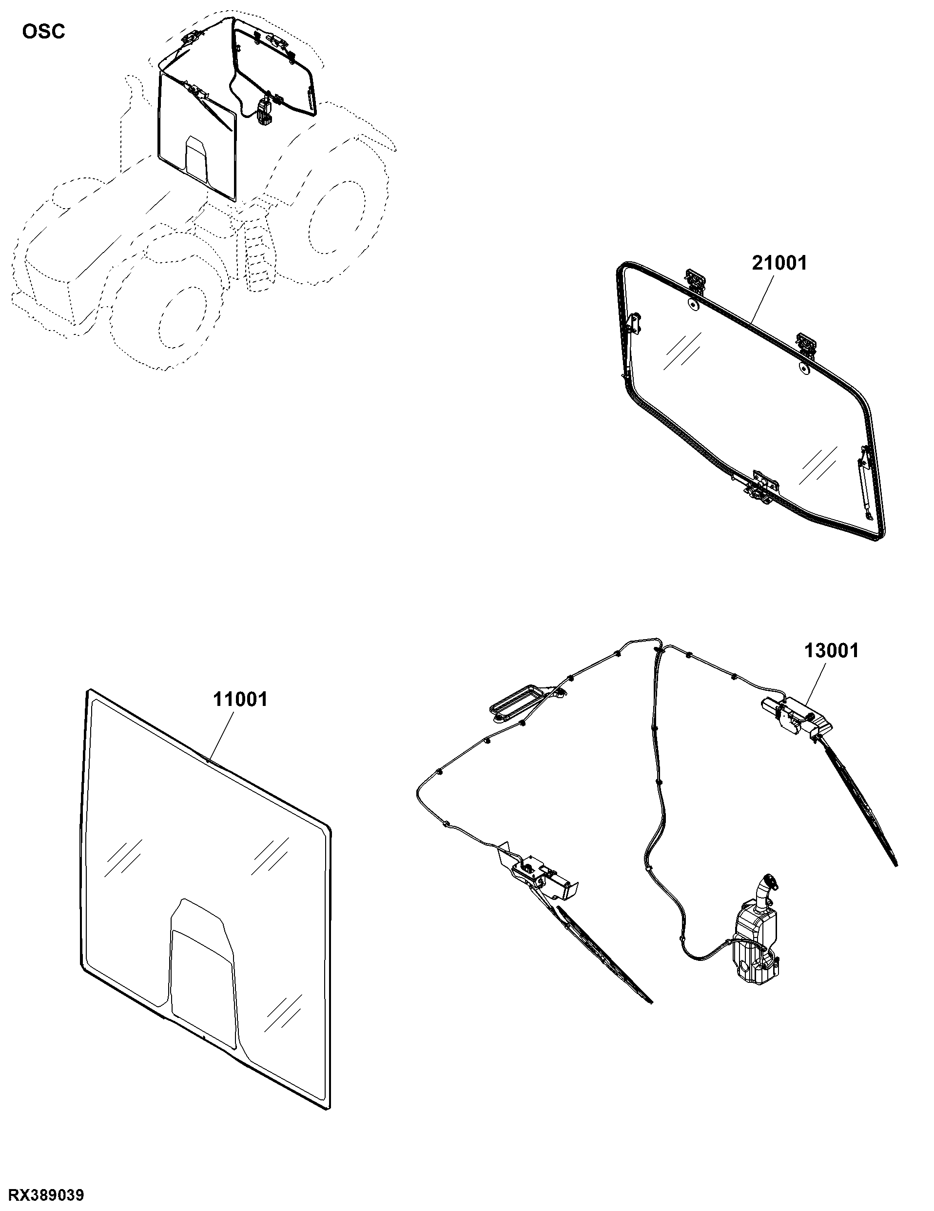 OSC Windshield / Window Related Components