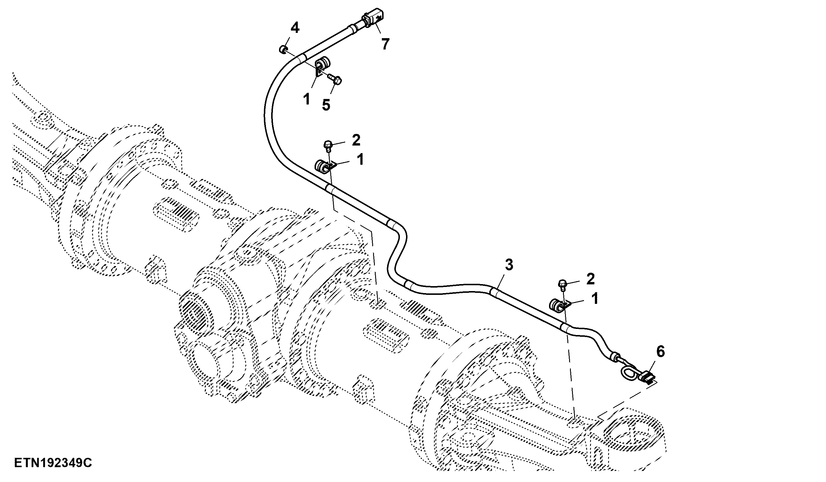 Wiring Harness, Wheel Angle Sensor, W/ 120" Spacer, 1700 MFWD