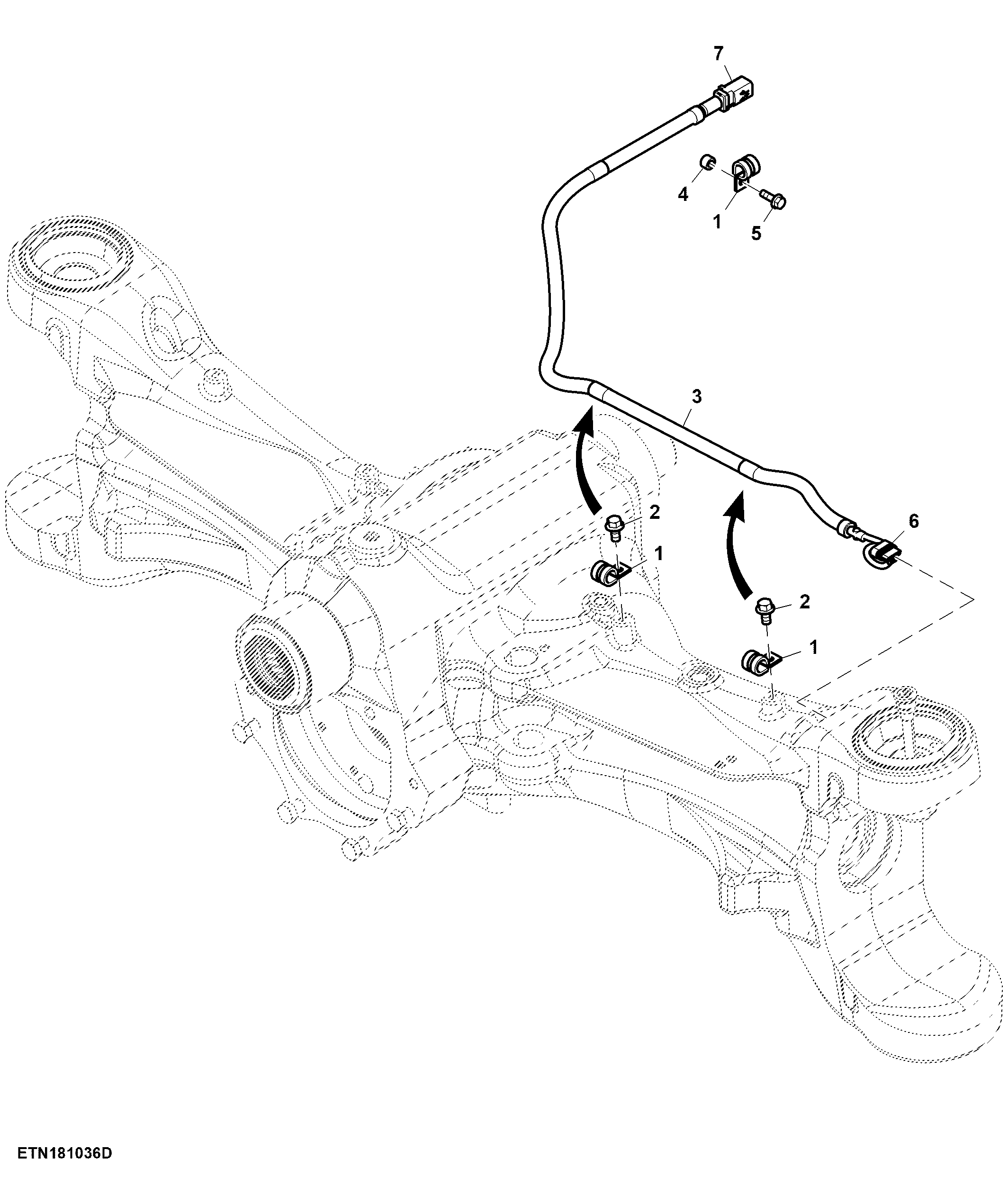 Wiring Harness, Wheel Angle Sensor, W/ AutoTrac™, 1500 MFWD