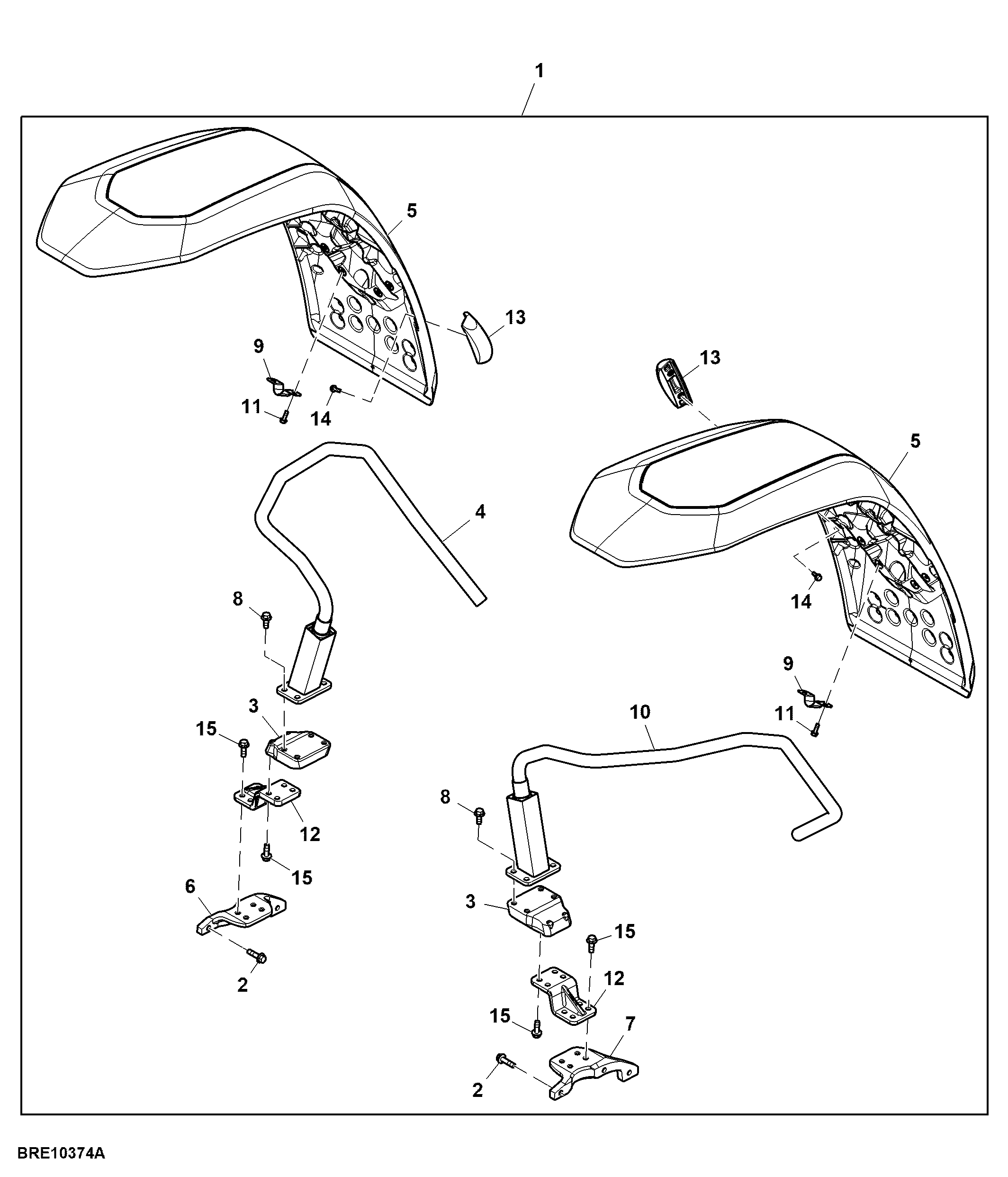 Fenders, Pivoting front, 500 mm, W/ ILS™, Kit
