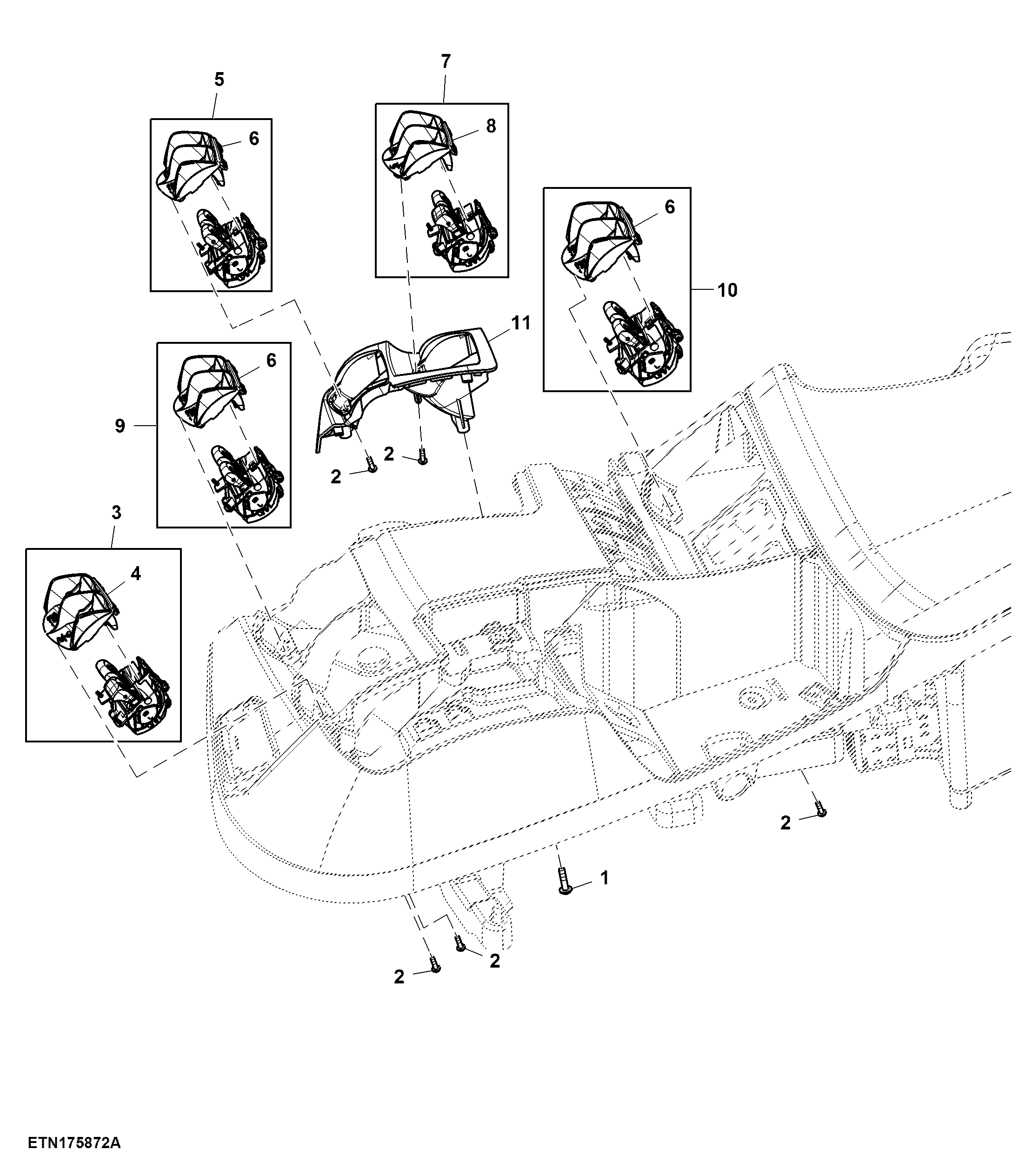 Control, Rear Hitch and 6 Rear SCV, W/O Joystick, W/ Front Hitch and 2 Front SCV, CommandARM™