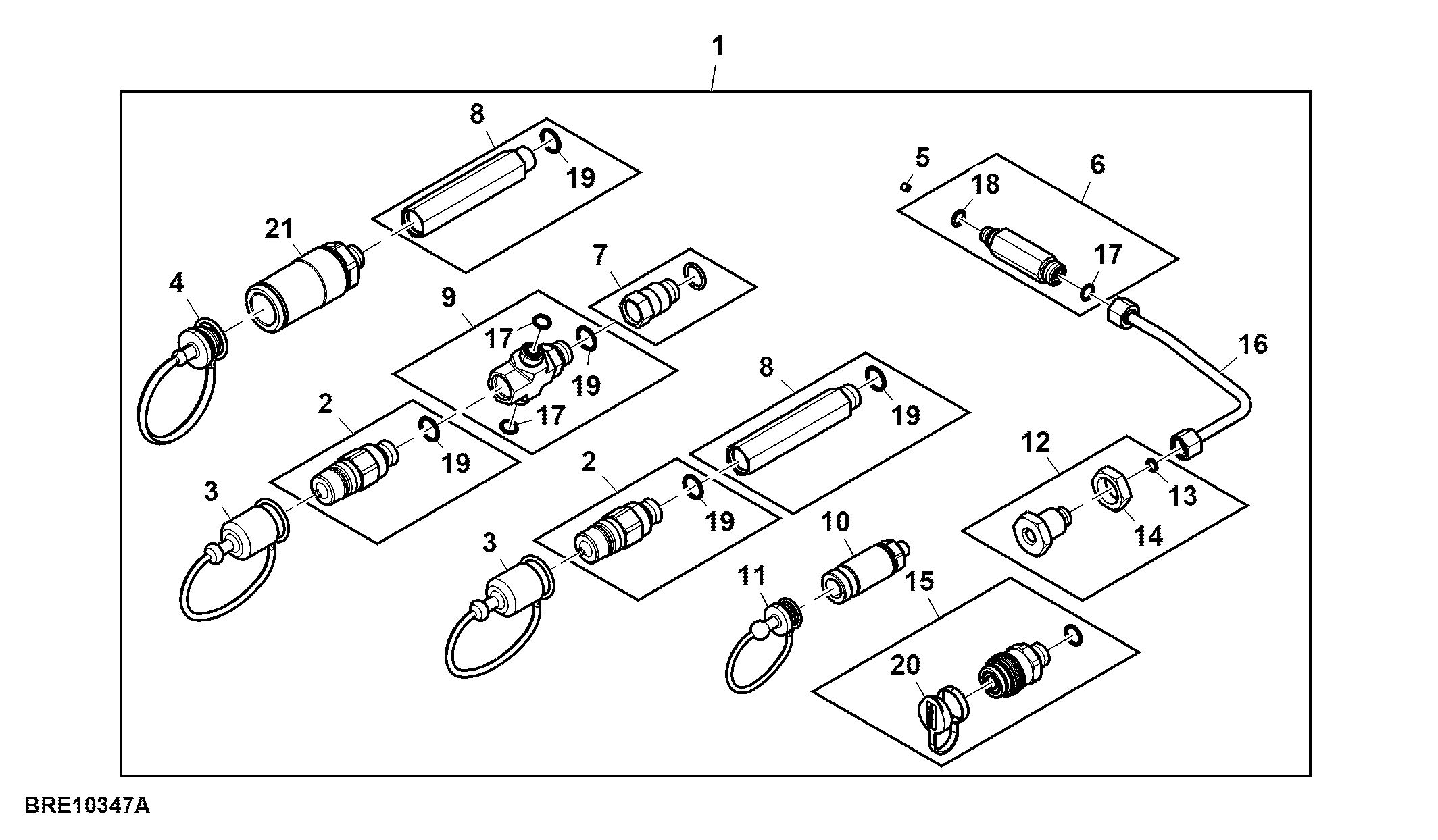 Hydraulic Quick-Connect Coupler, Power Beyond, Attachment
