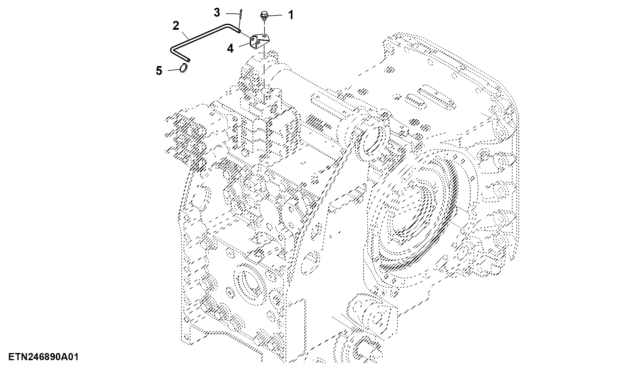 Holder, Mechanical Center Link, W/O Quick Coupler