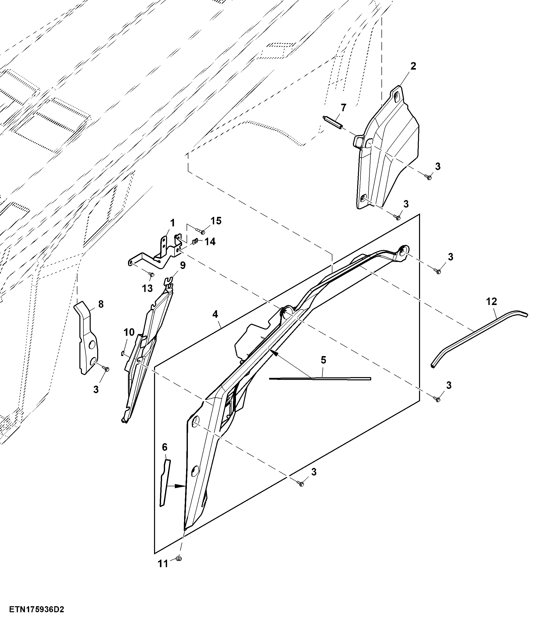 Fixed Panel, Hood, FT4 / Stage 5 Engine, LH ( - 804000)