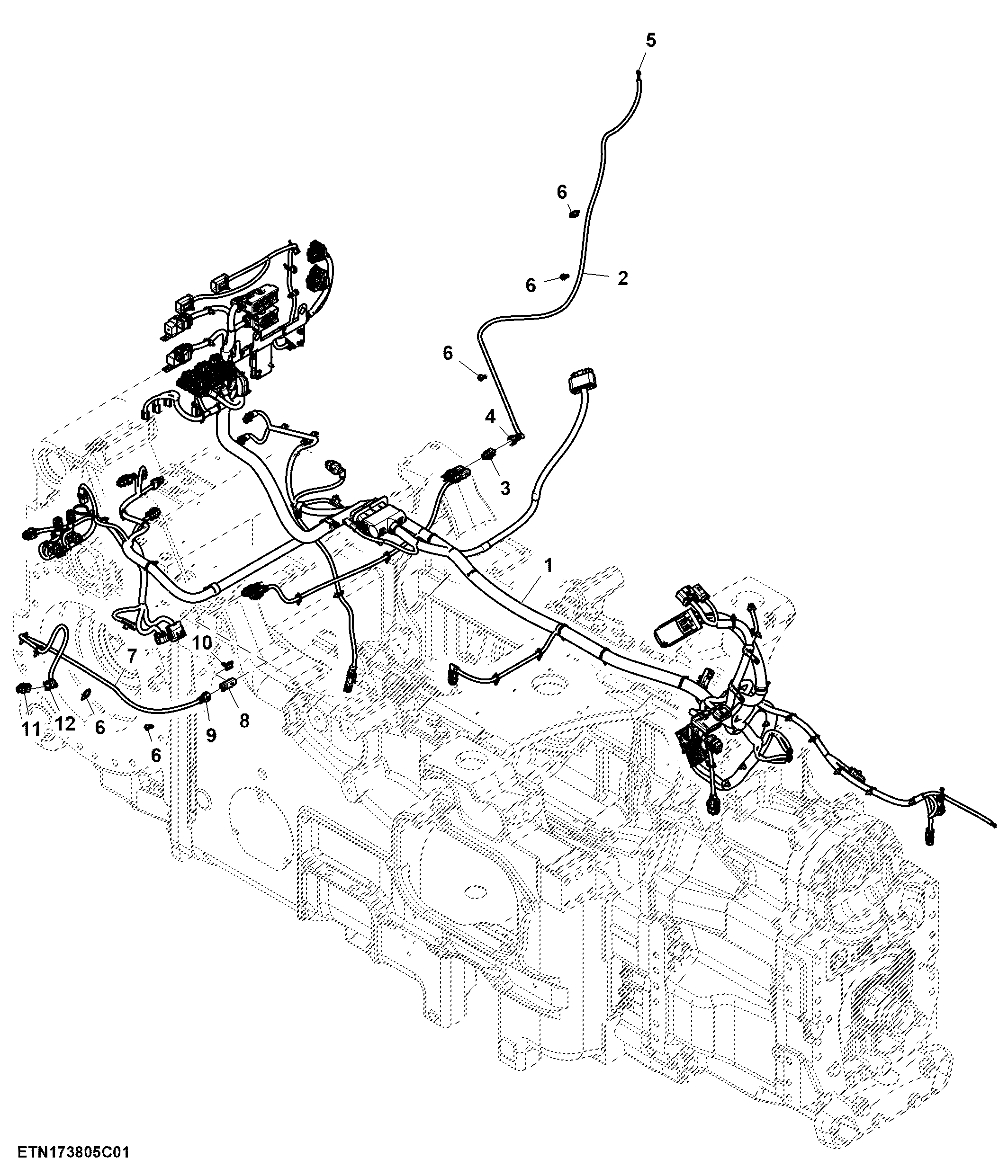 Wiring Harness, Chassis, FT4 / Stage 5 Engine (1/3) ( - 927000)