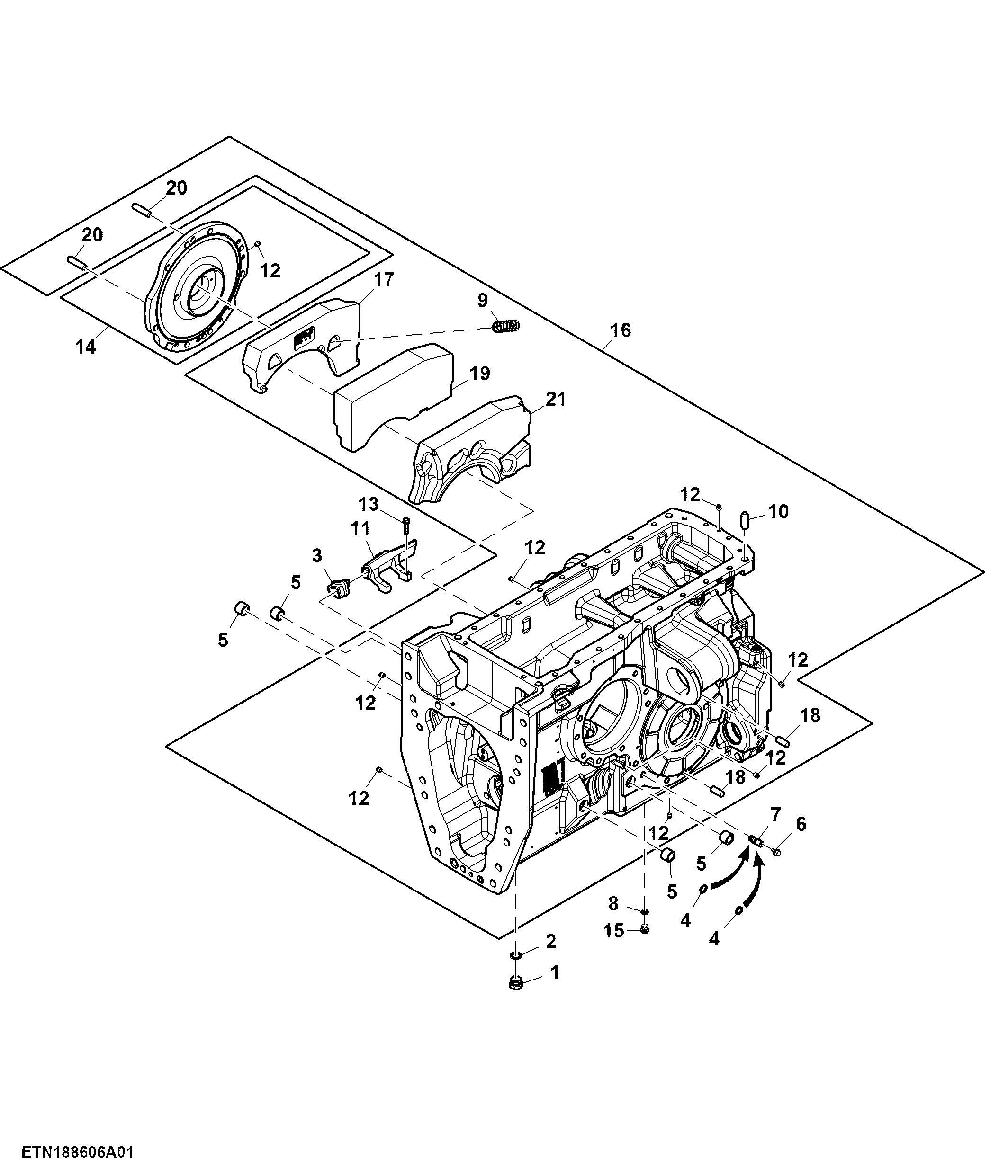 Case, Front Axle Center, ILS™, W/ Front PTO ( - 200000)