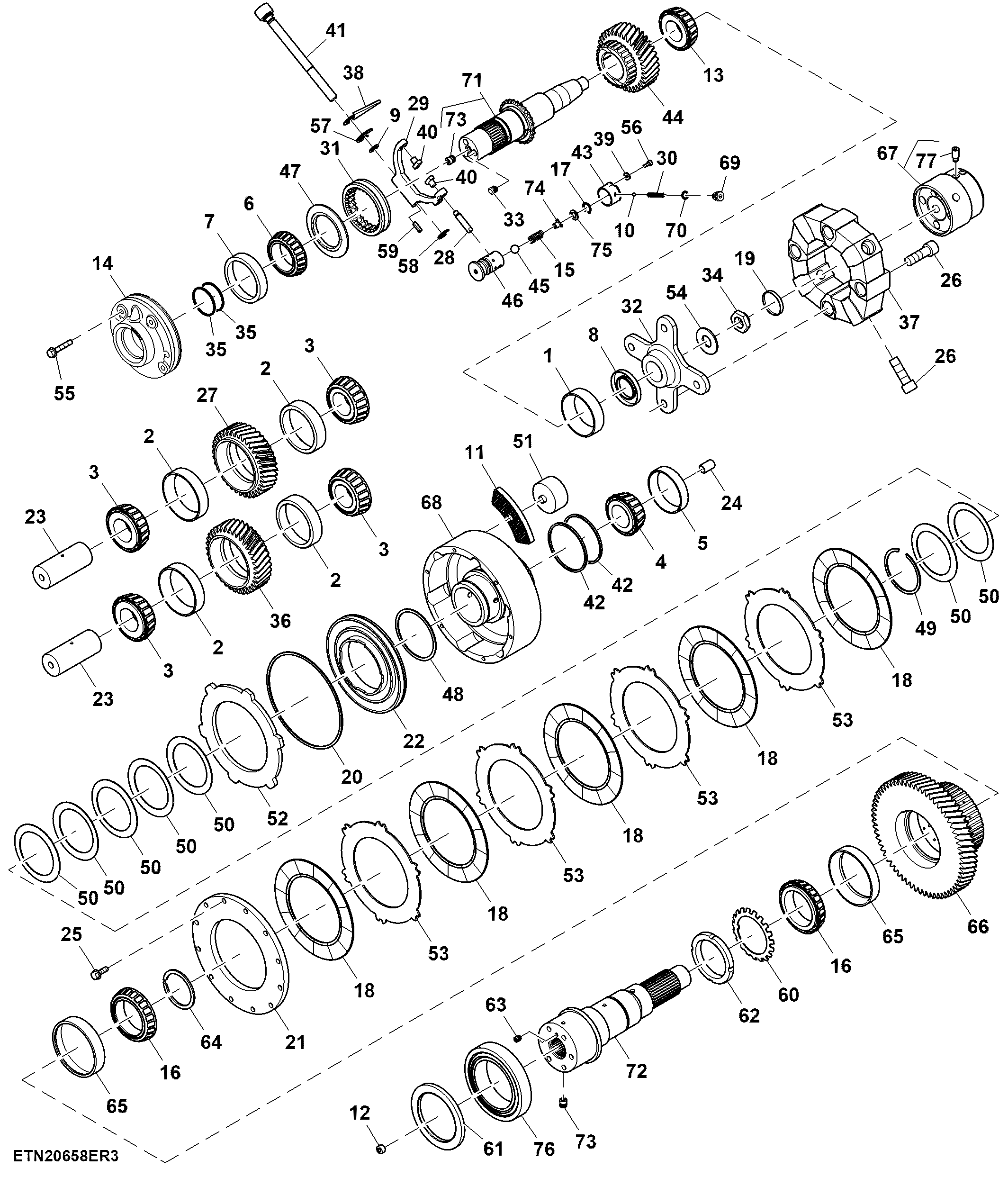 Clutch, Front PTO, Type 1, Counter Clockwise