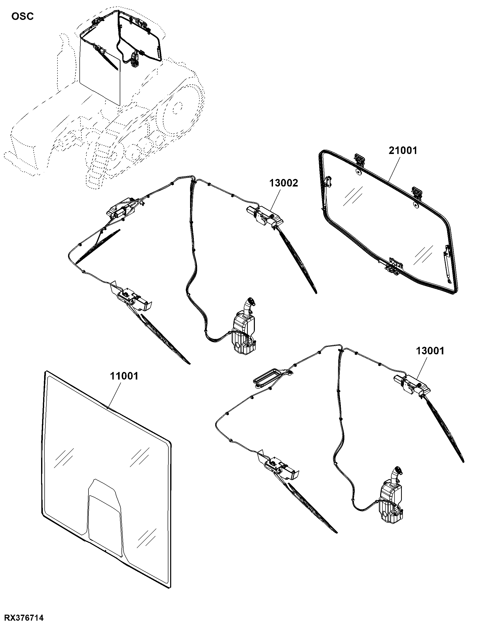 OSC Windshield / Window Related Components