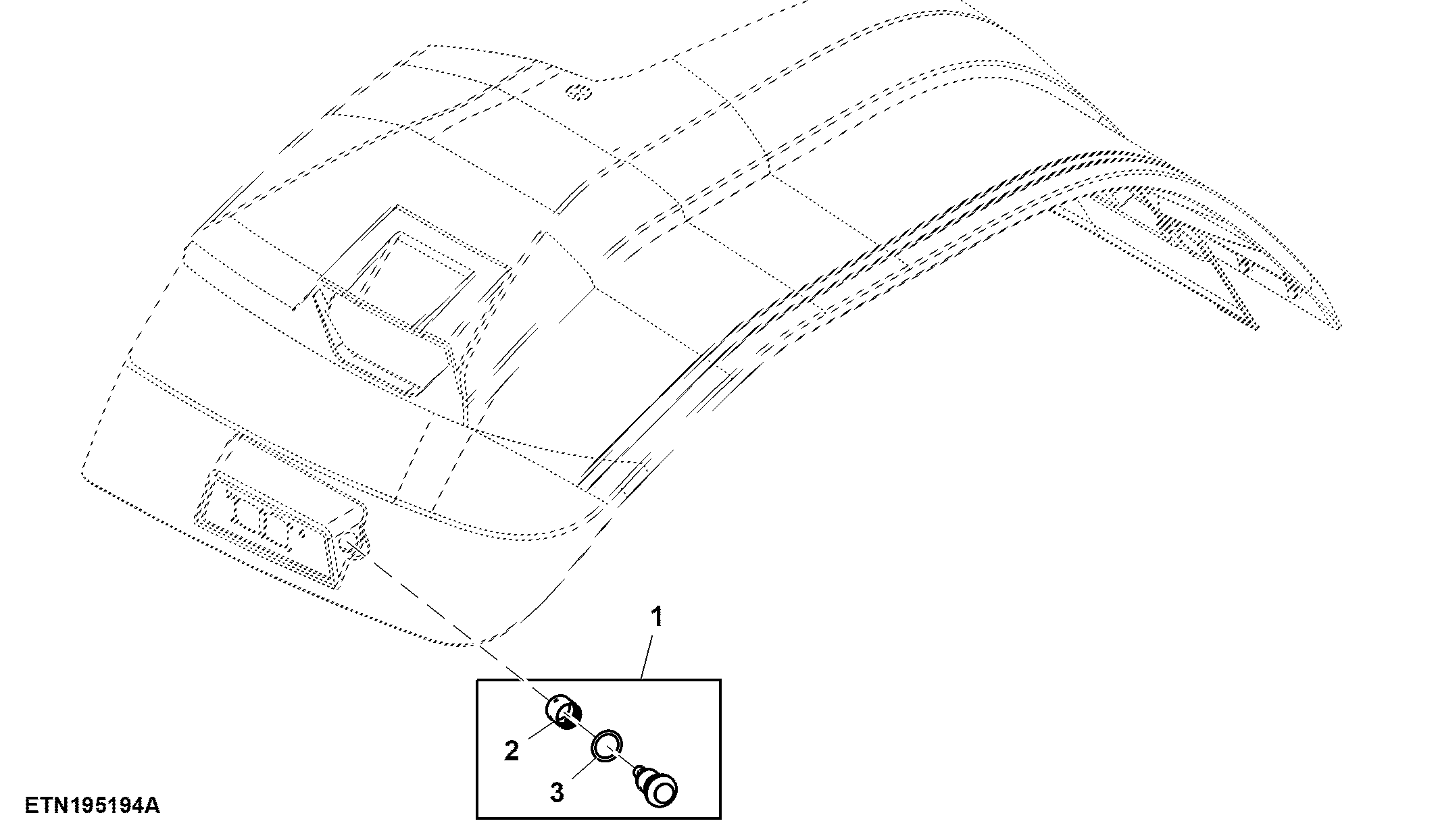 Remote, Rear PTO Control, W/ Fender Extension (RH Illustrated)