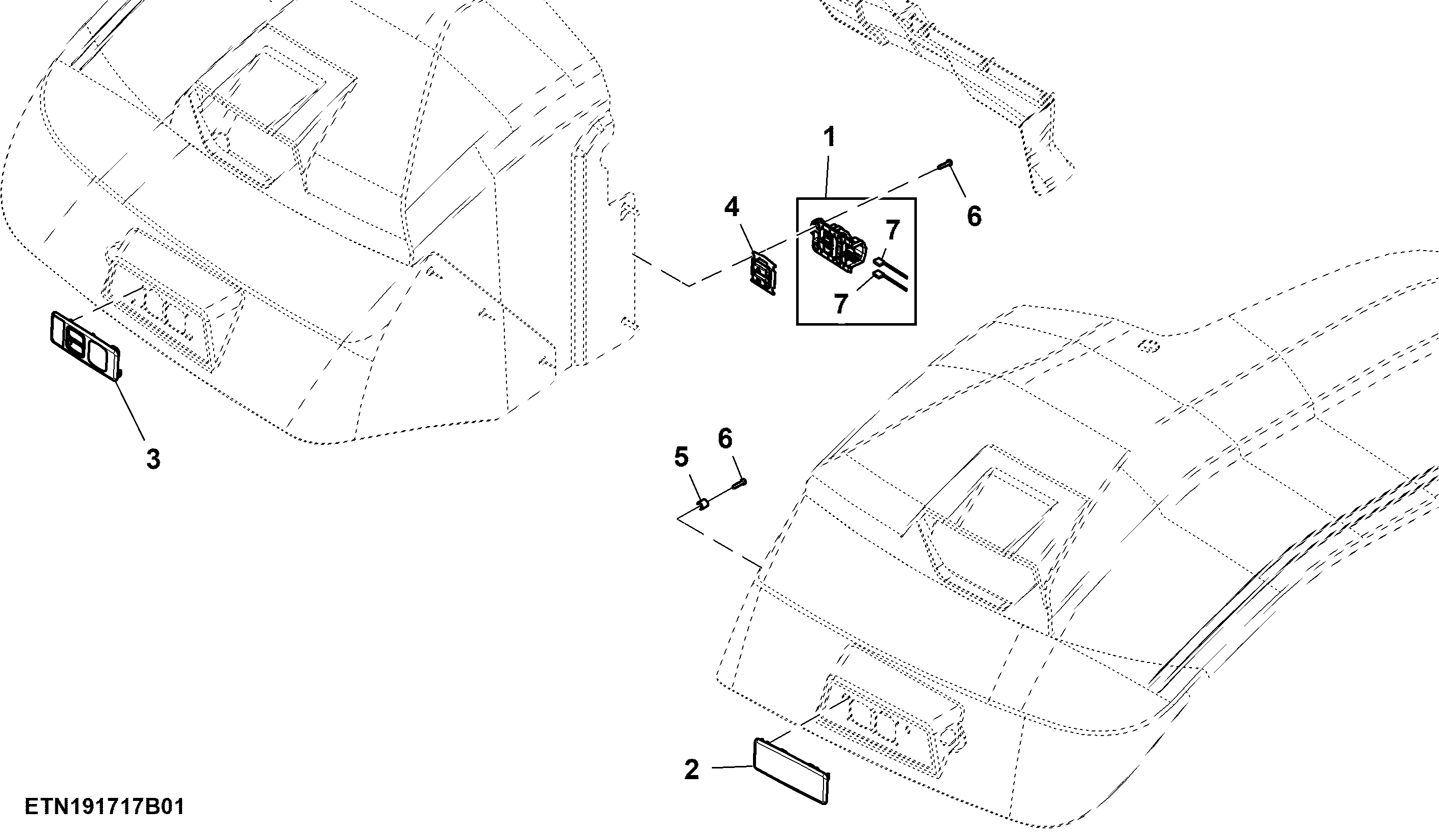 Rear Hitch Control, Remote, W/ Fender Extension (804001 - )