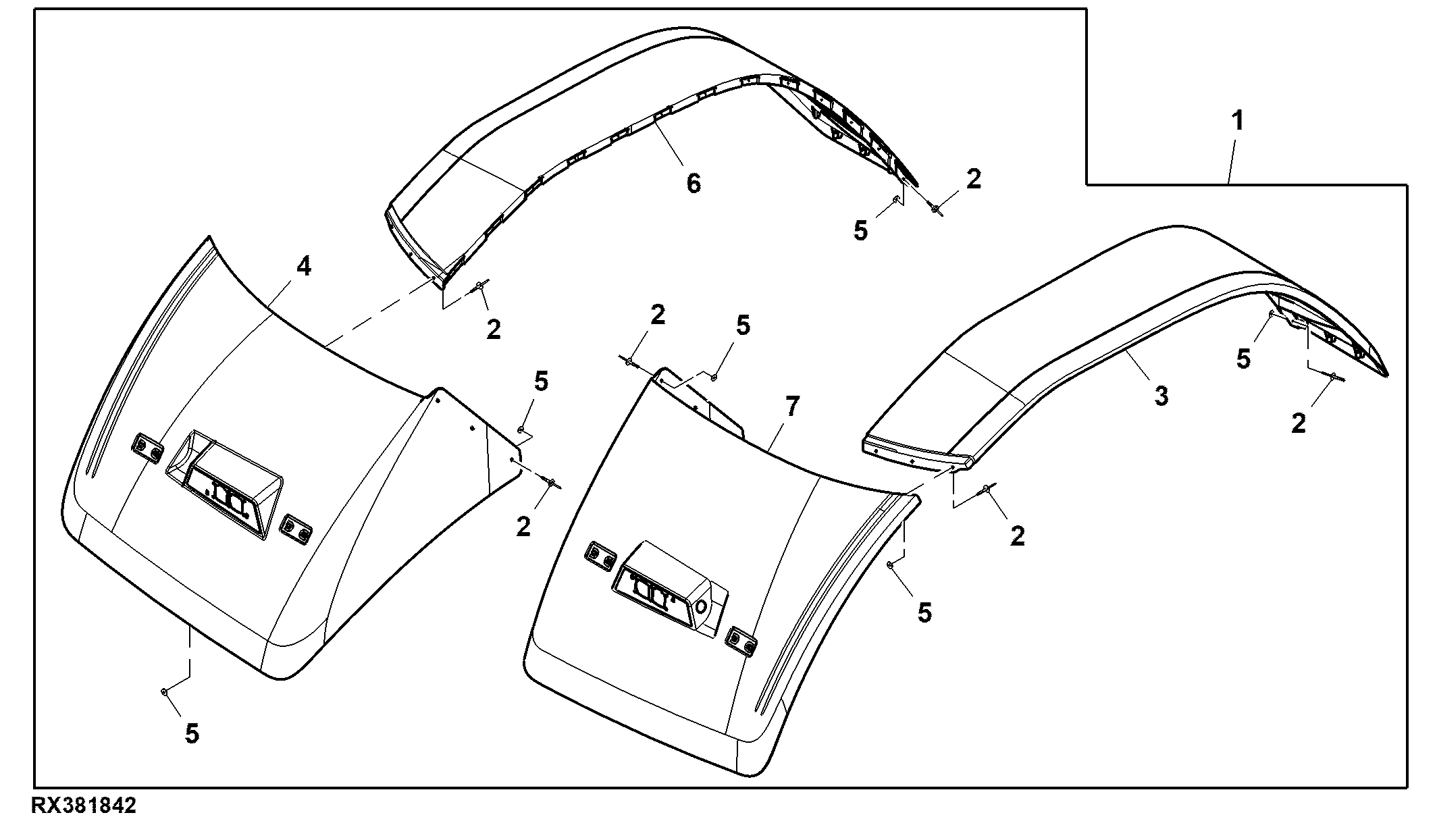 Attachment, Rear Fender, Long Wrap Extension, 2750 mm