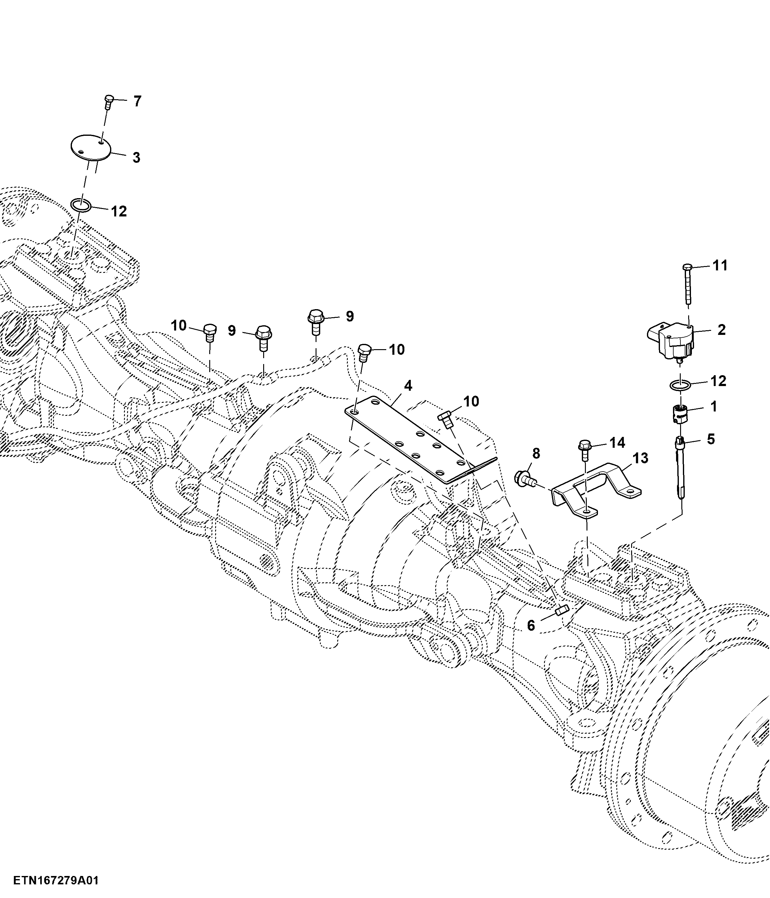 Wheel Angle Sensor, AutoTrac™, W/ Front Axle Brakes