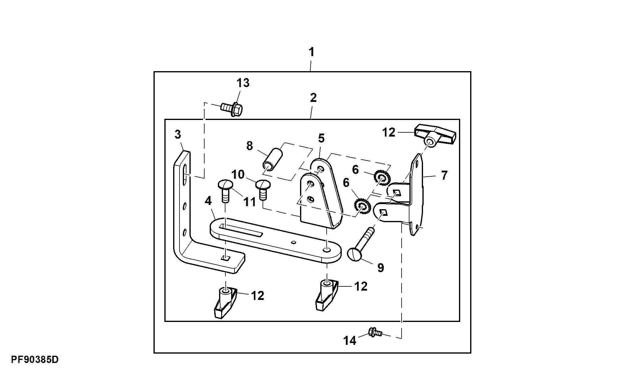 Single Display Mounting Bracket, Attachment