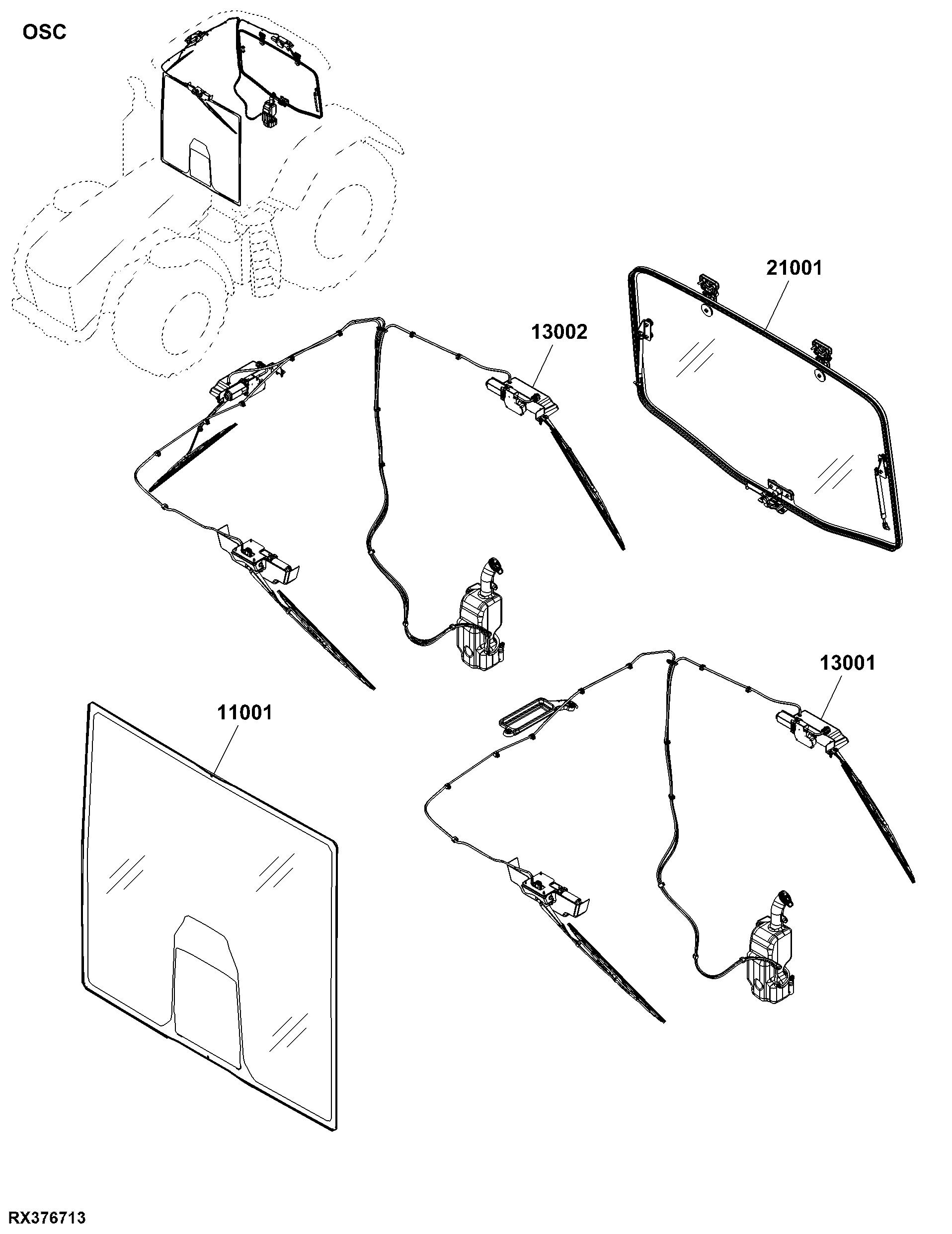 OSC Windshield / Window Related Components