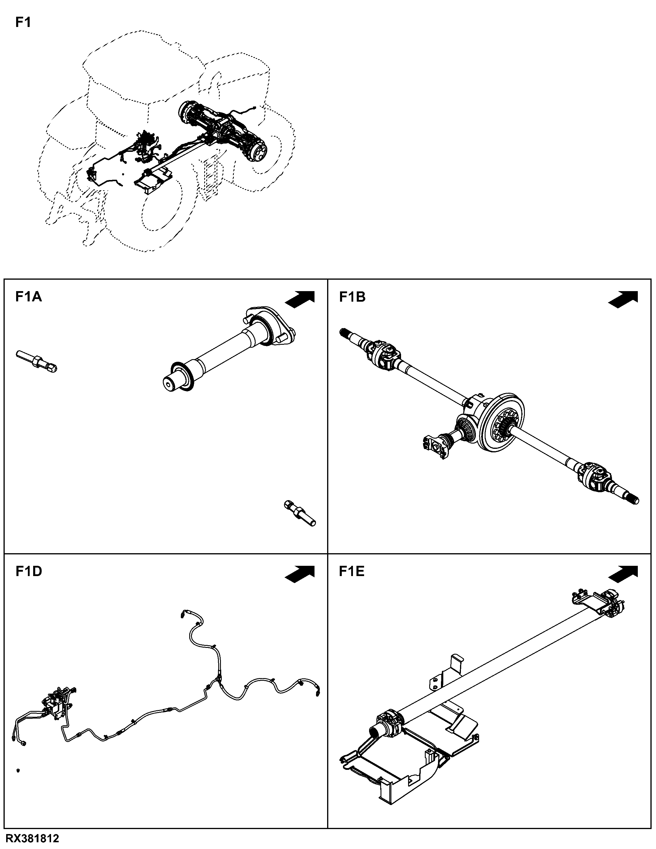 F1 1300 MFWD Front Axle