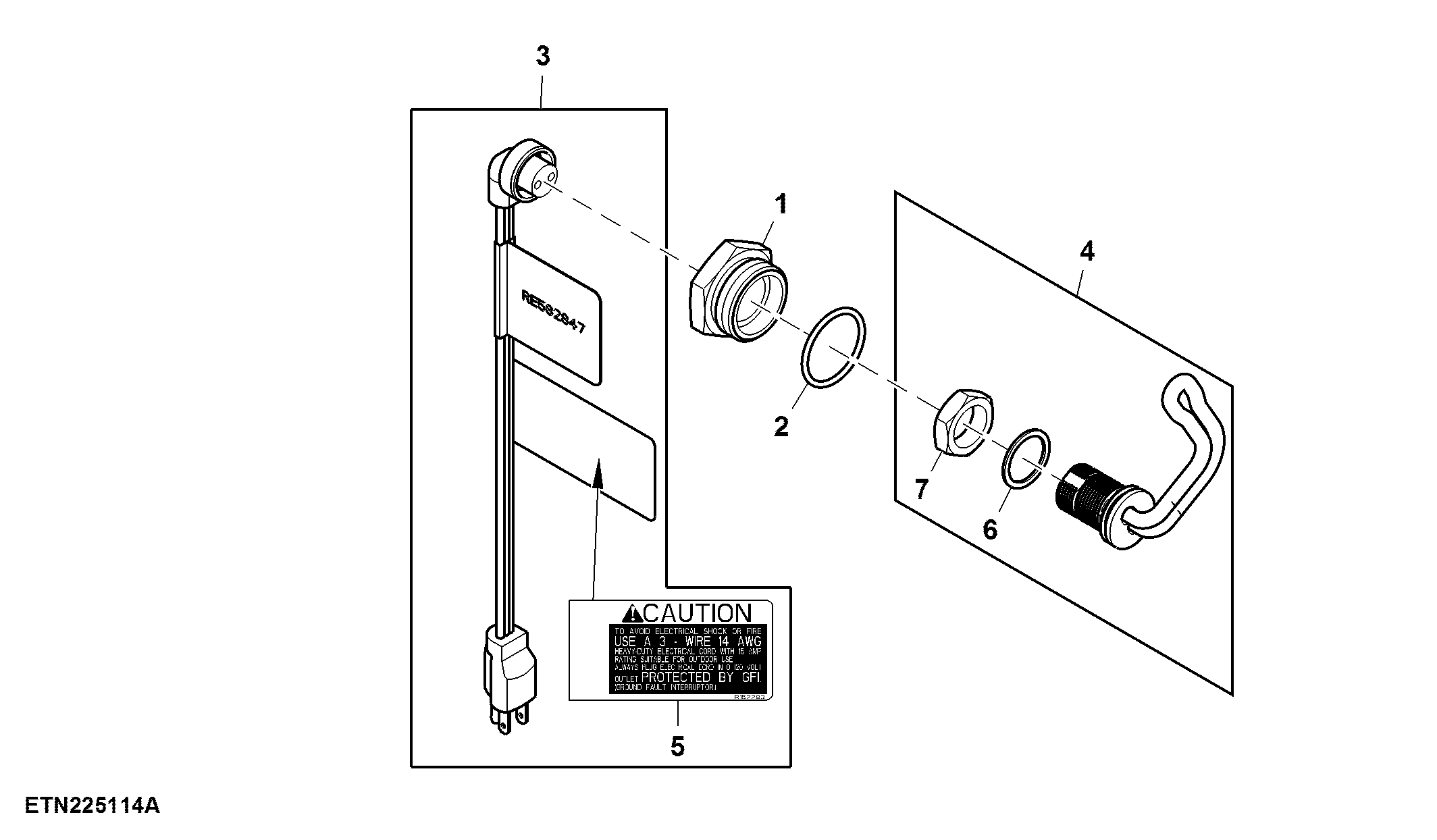 Engine Coolant Heater, 120 V, W/ Text/ Picture Label