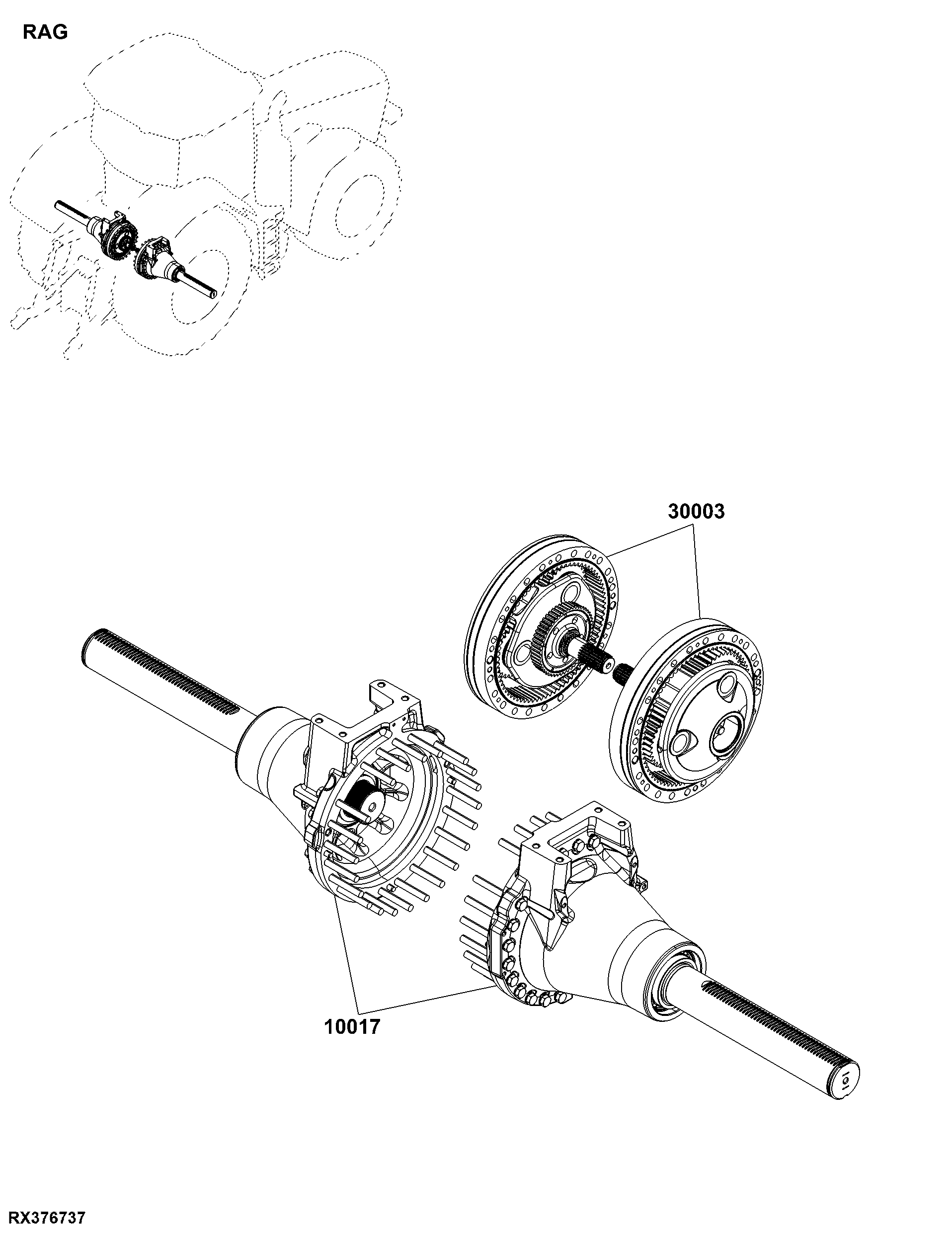 RAG Axle Assemblies, Rear