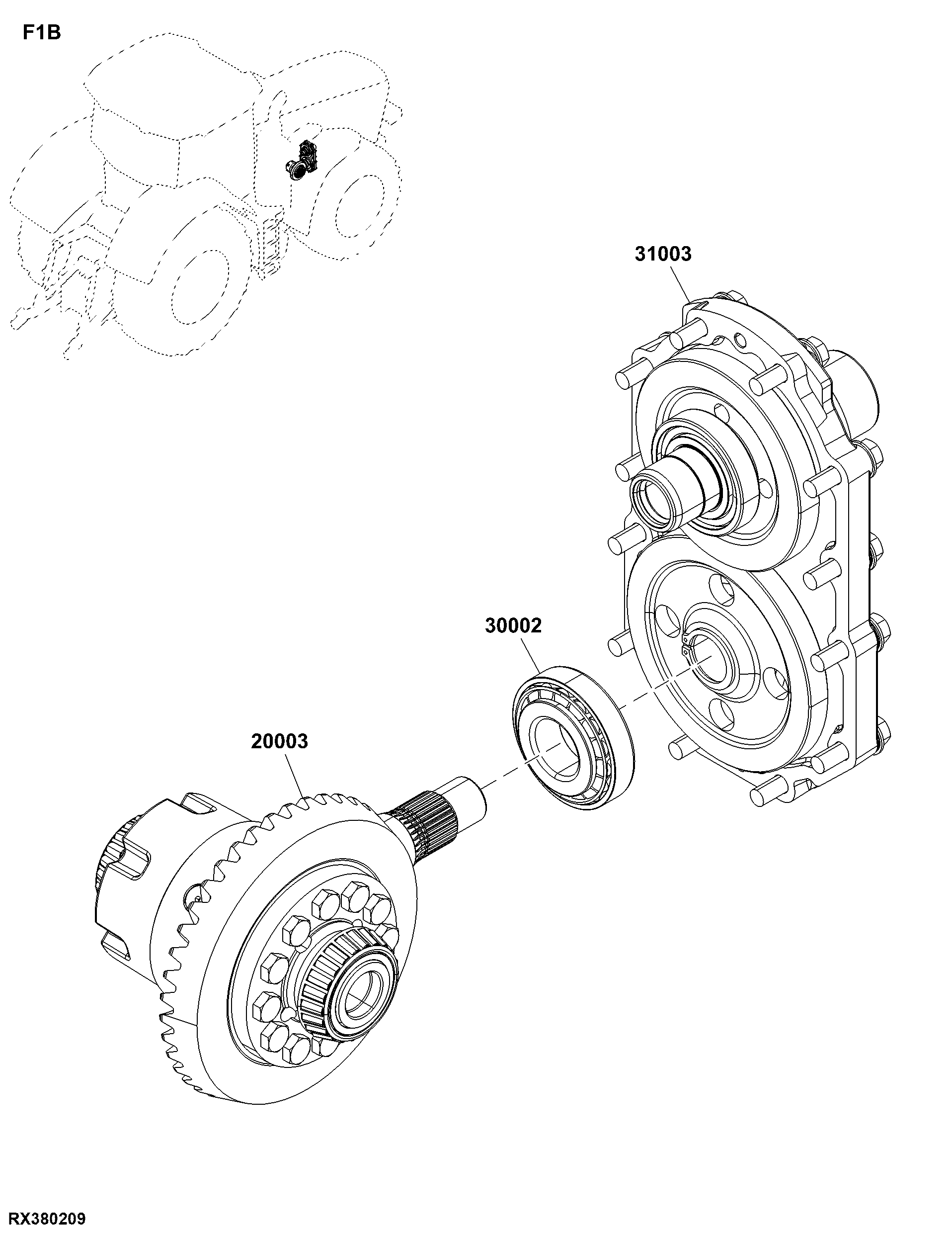 F1B Front Axle Center