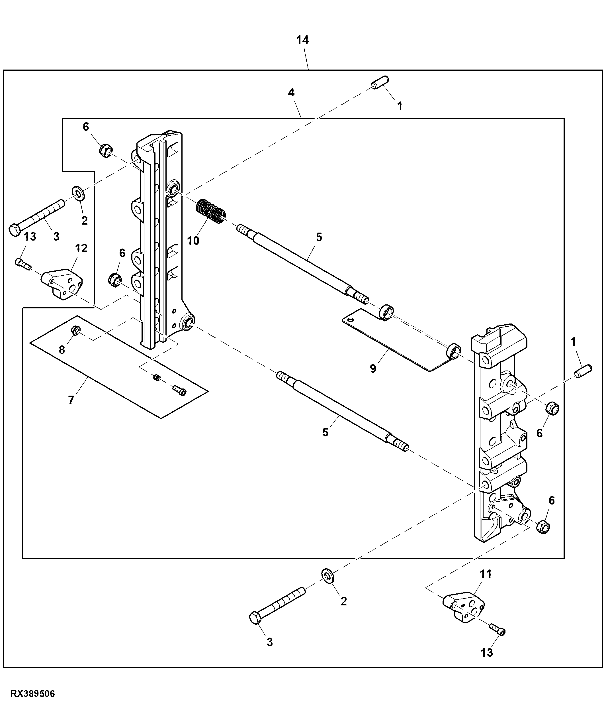 Support, 3-in-1 Hitch, W/ Sway Blocks, Attachment