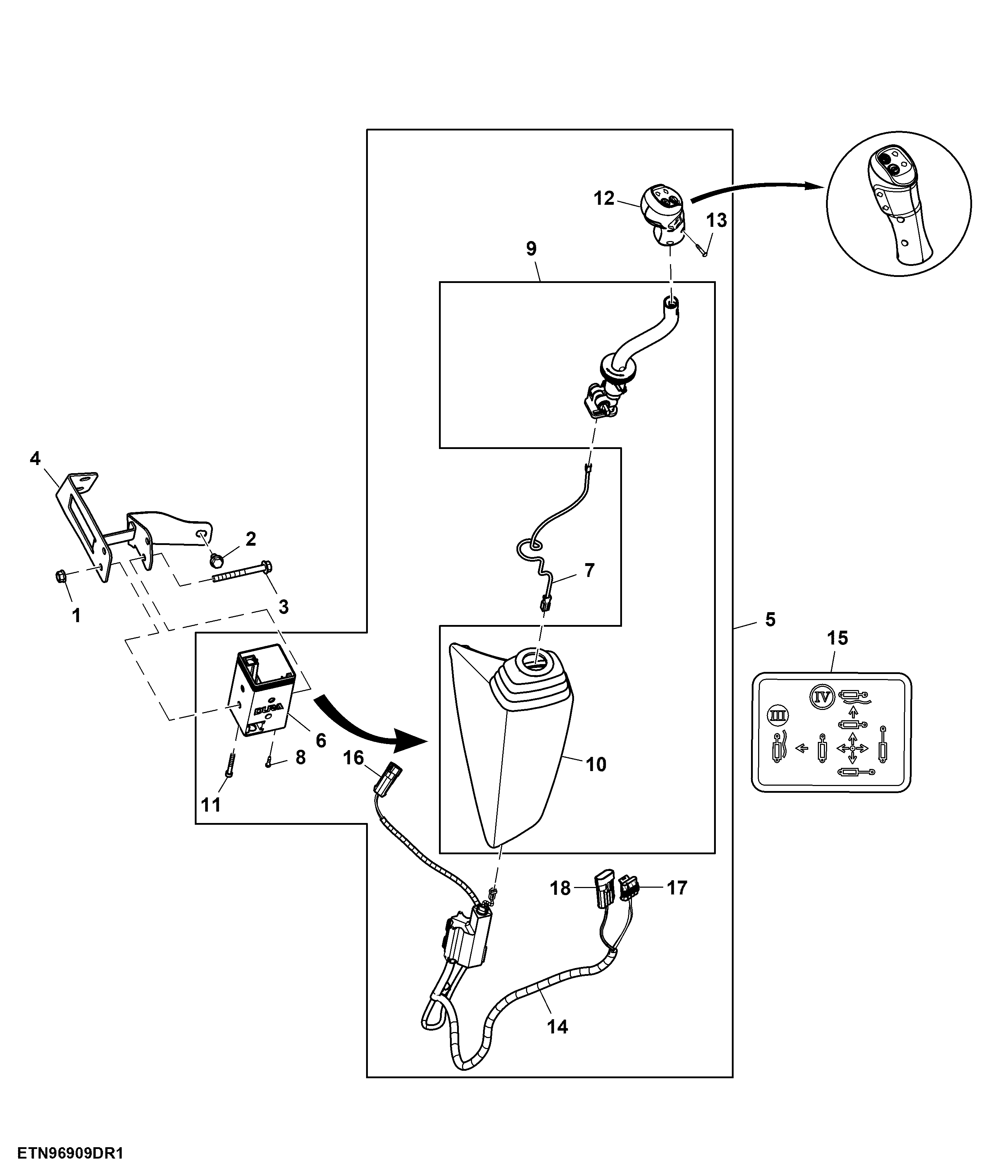 Multi-Function Lever, Mechanical SCV, W/ 2-Functions, W/ Gear Shift Switches