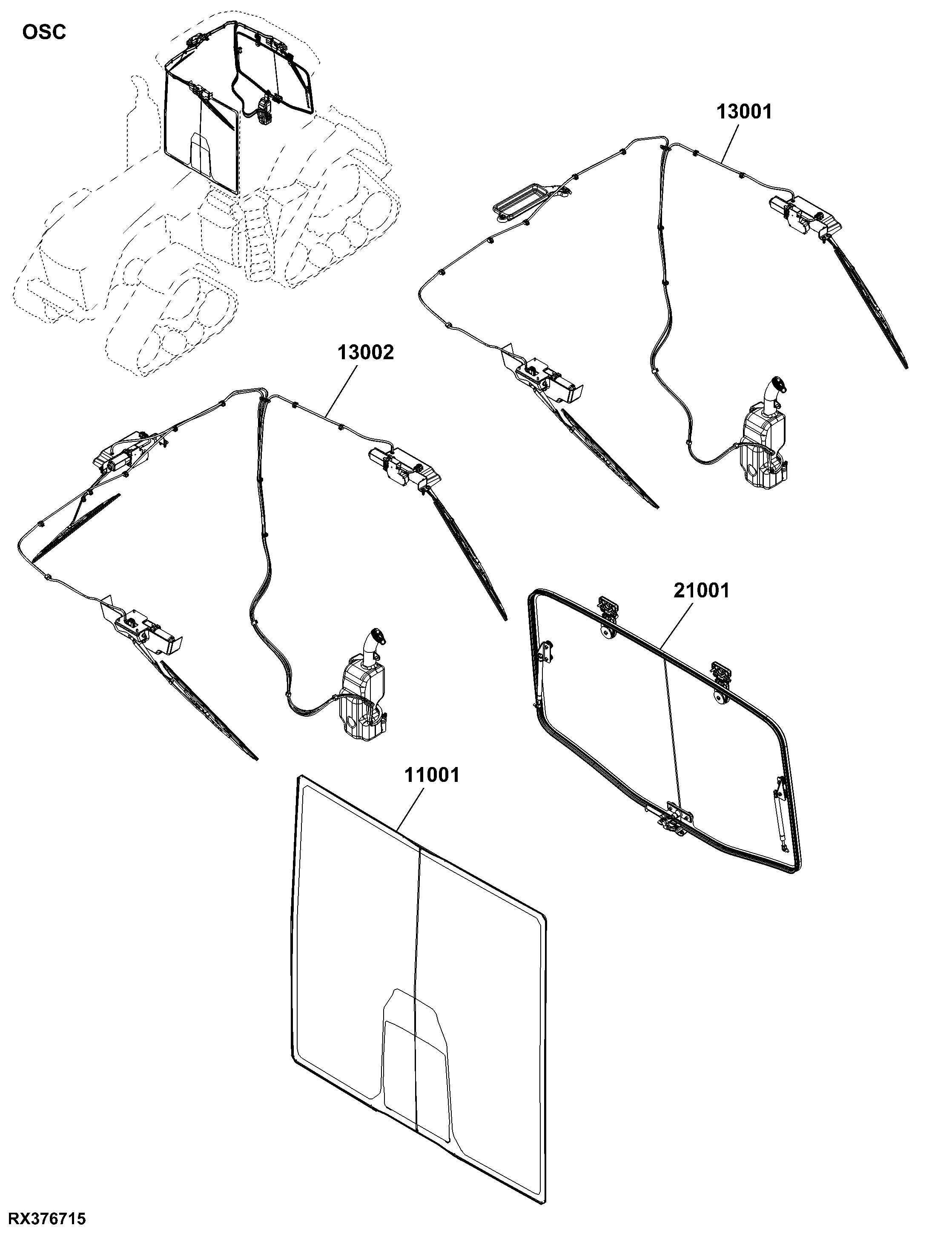 OSC Windshield / Window Related Components
