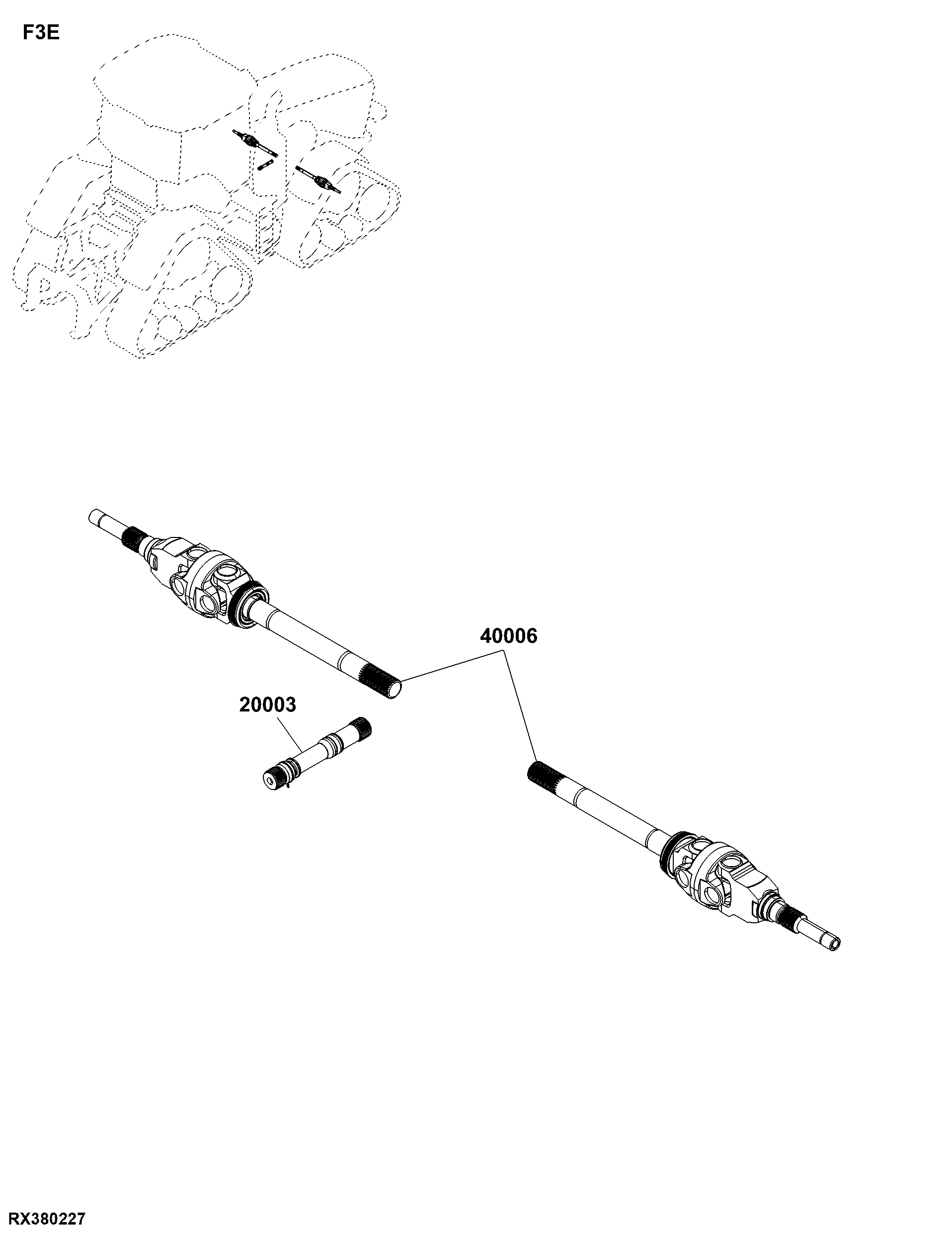 F3E Front Axle Driveline