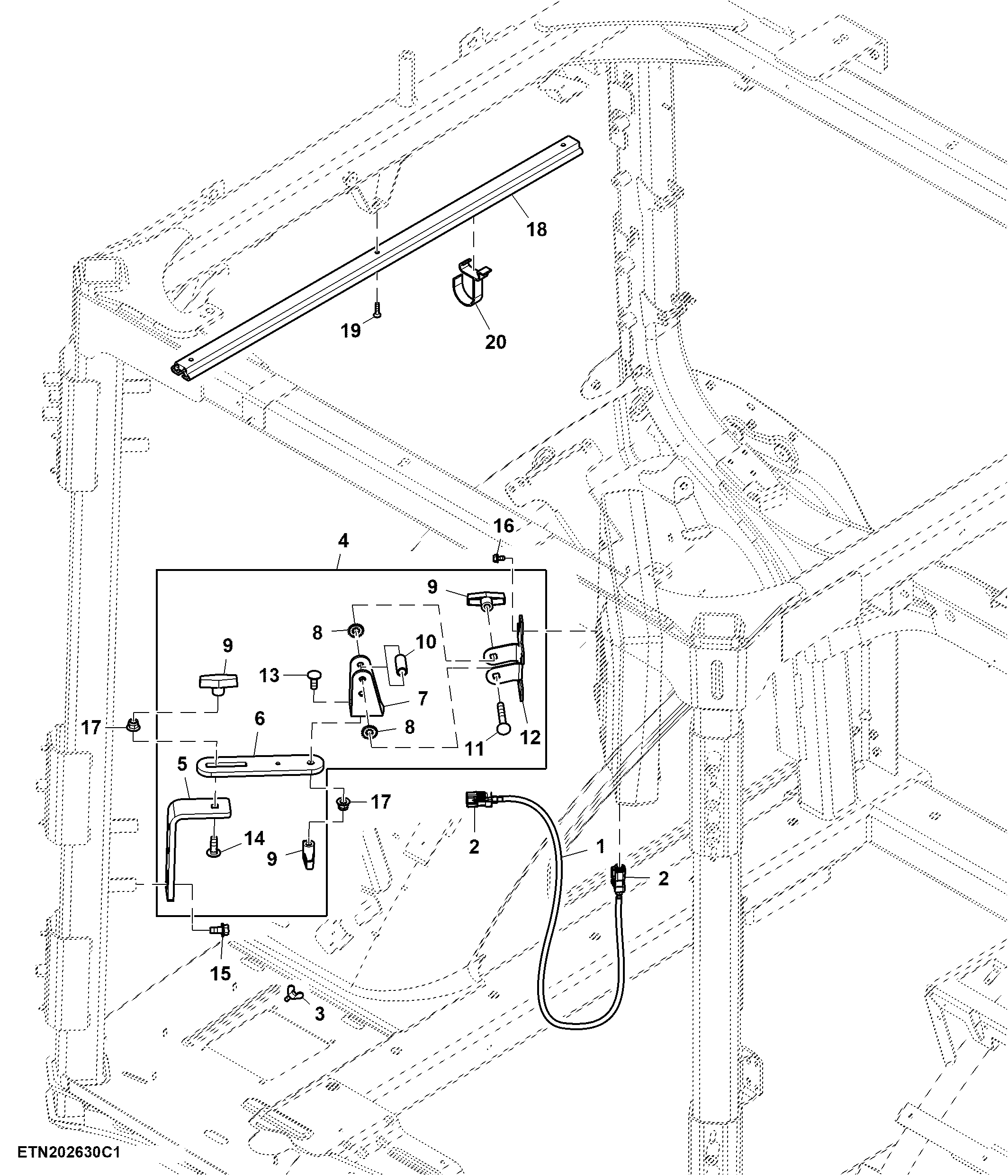 Mounting Parts, 10.4" Display, W/ Accessory Mounting Bracket