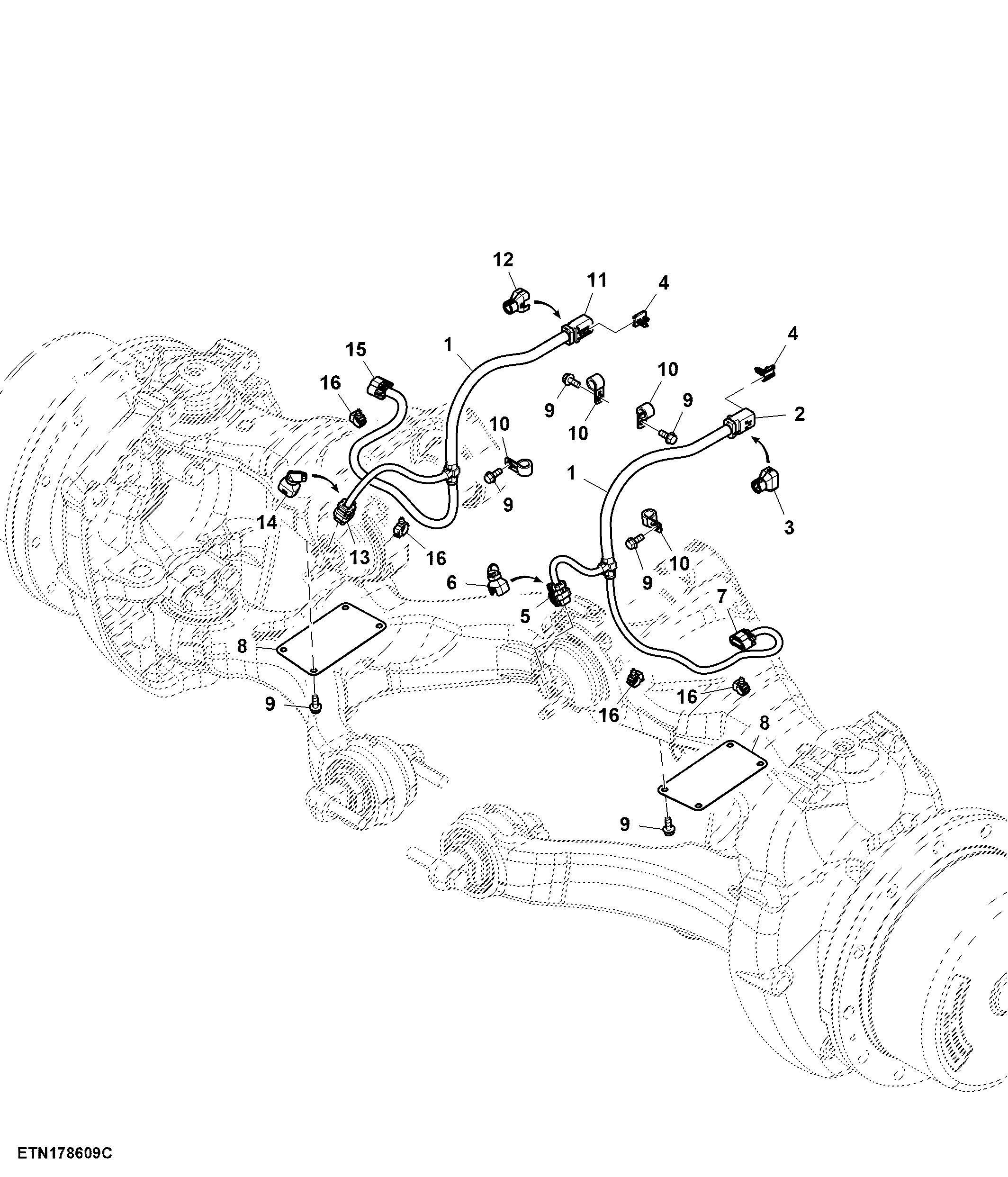 Wiring Harness, Wheel Angle Sensor, ILS™ ( - 200000)