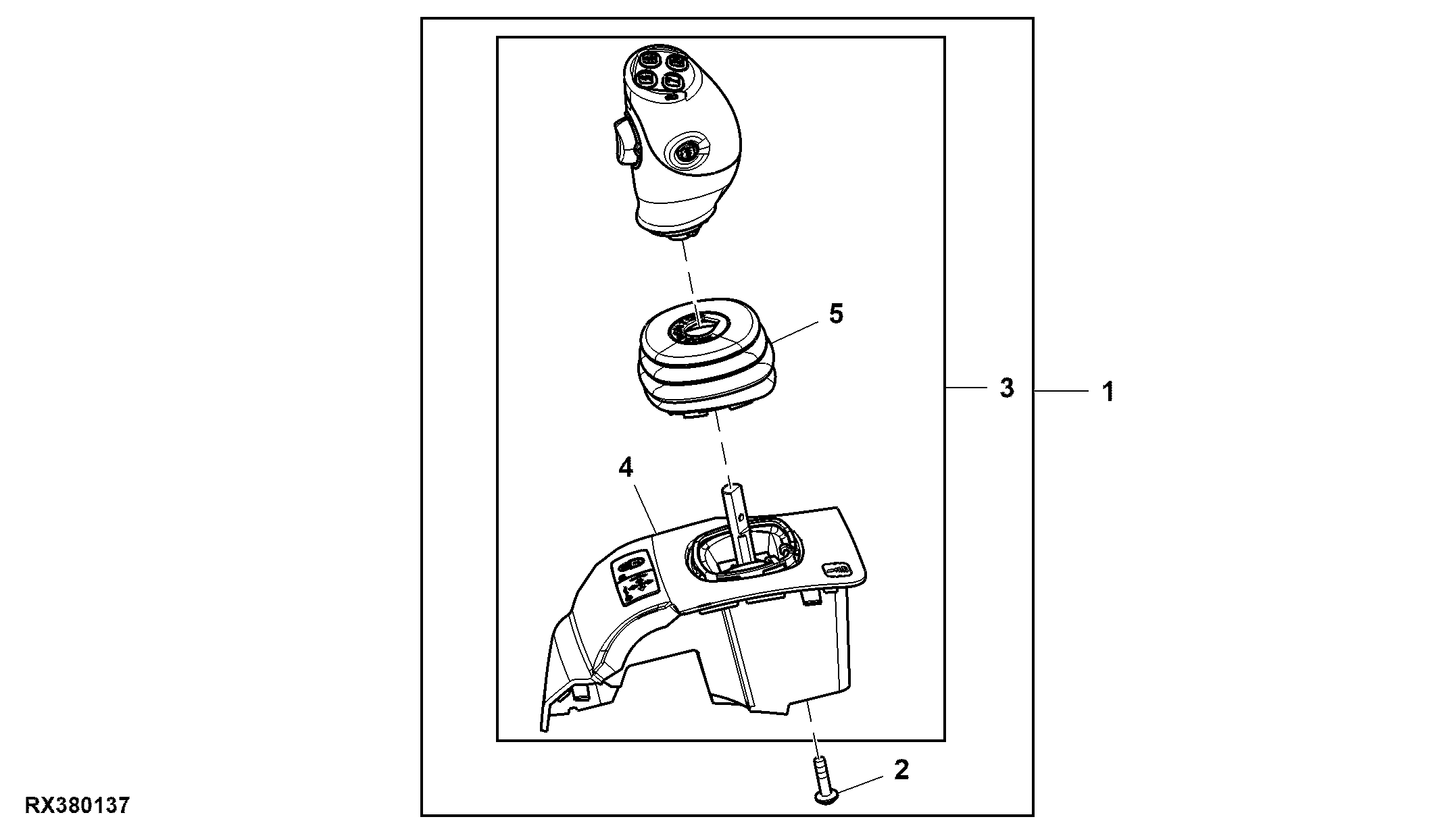 Joystick, 5 Functional, Electro-Hydraulic Attachment