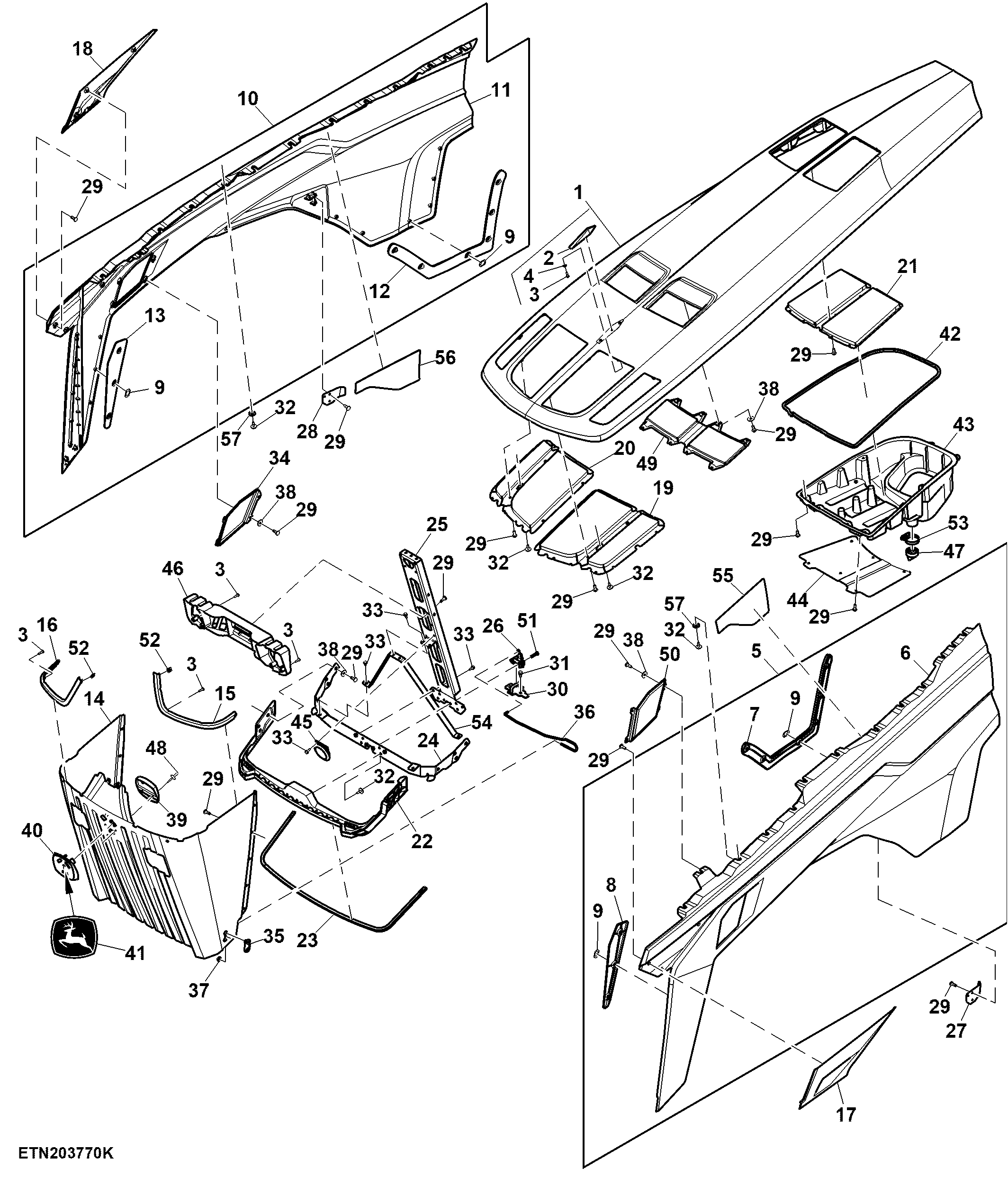 Hood Enclosure, W/ Pull Latch, W/ Grille (For EAEU)
