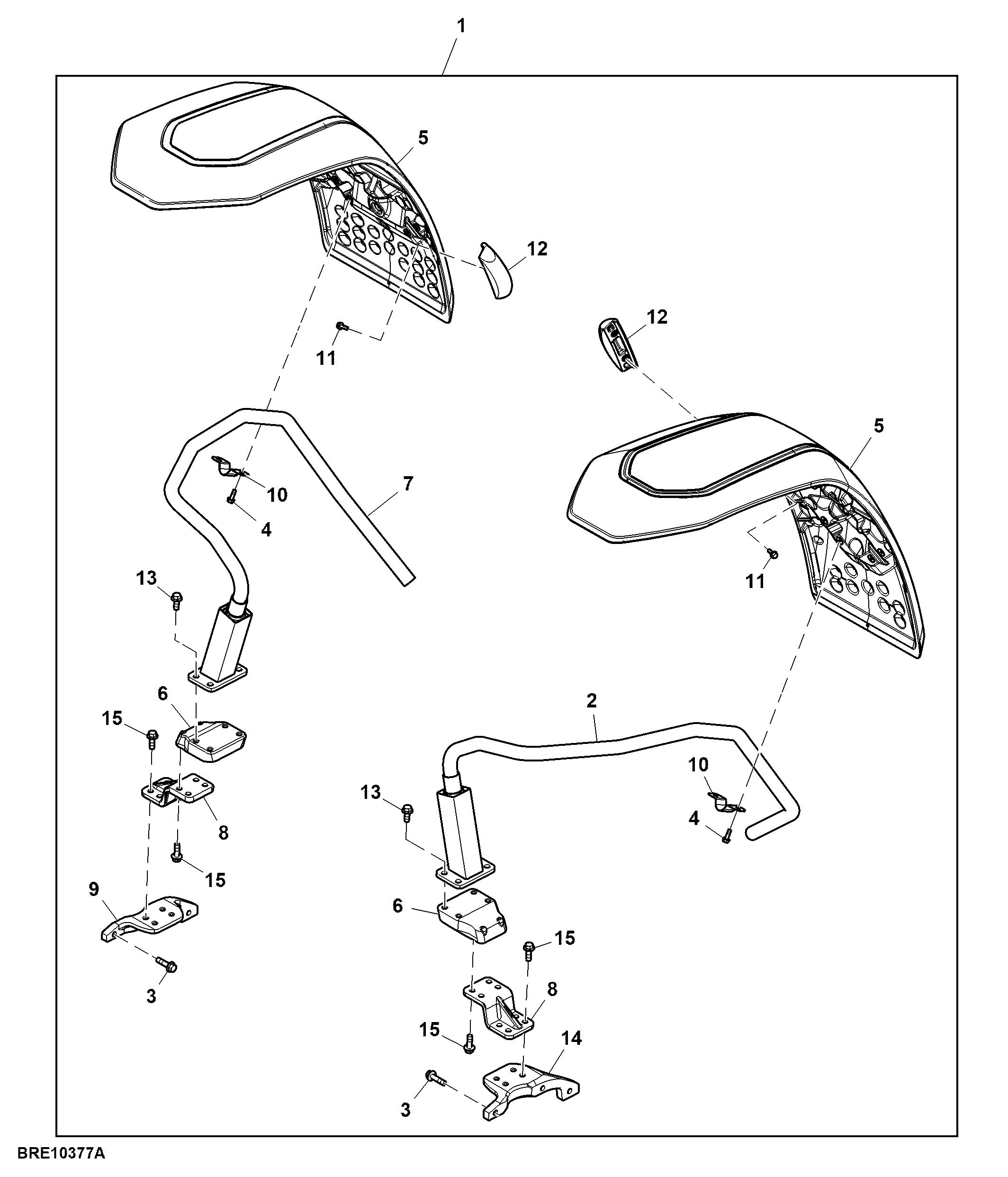 Fenders, Pivoting Front, ILS™ (620 mm), Kit