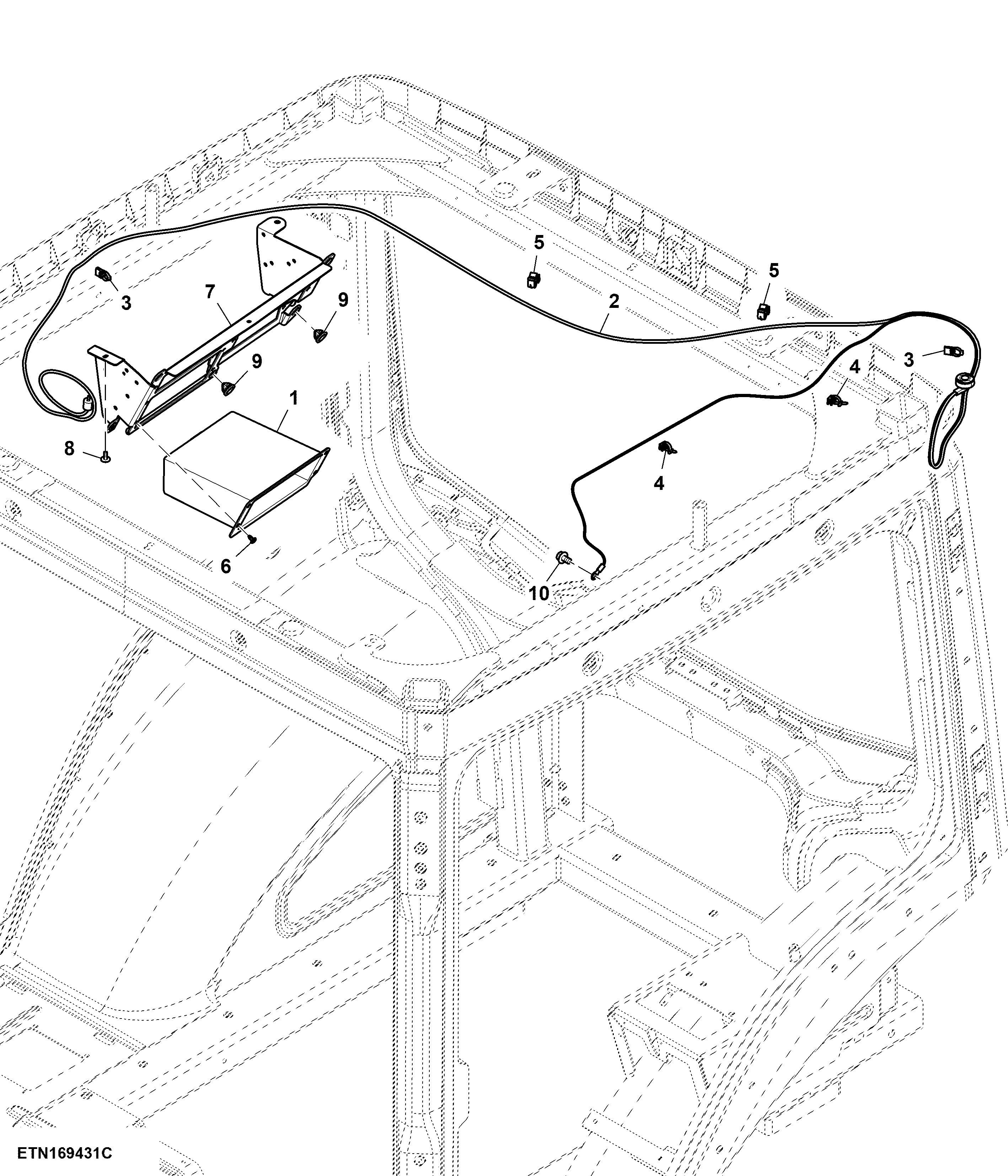 Mounting Parts, Storage Compartment, Radio, Standard
