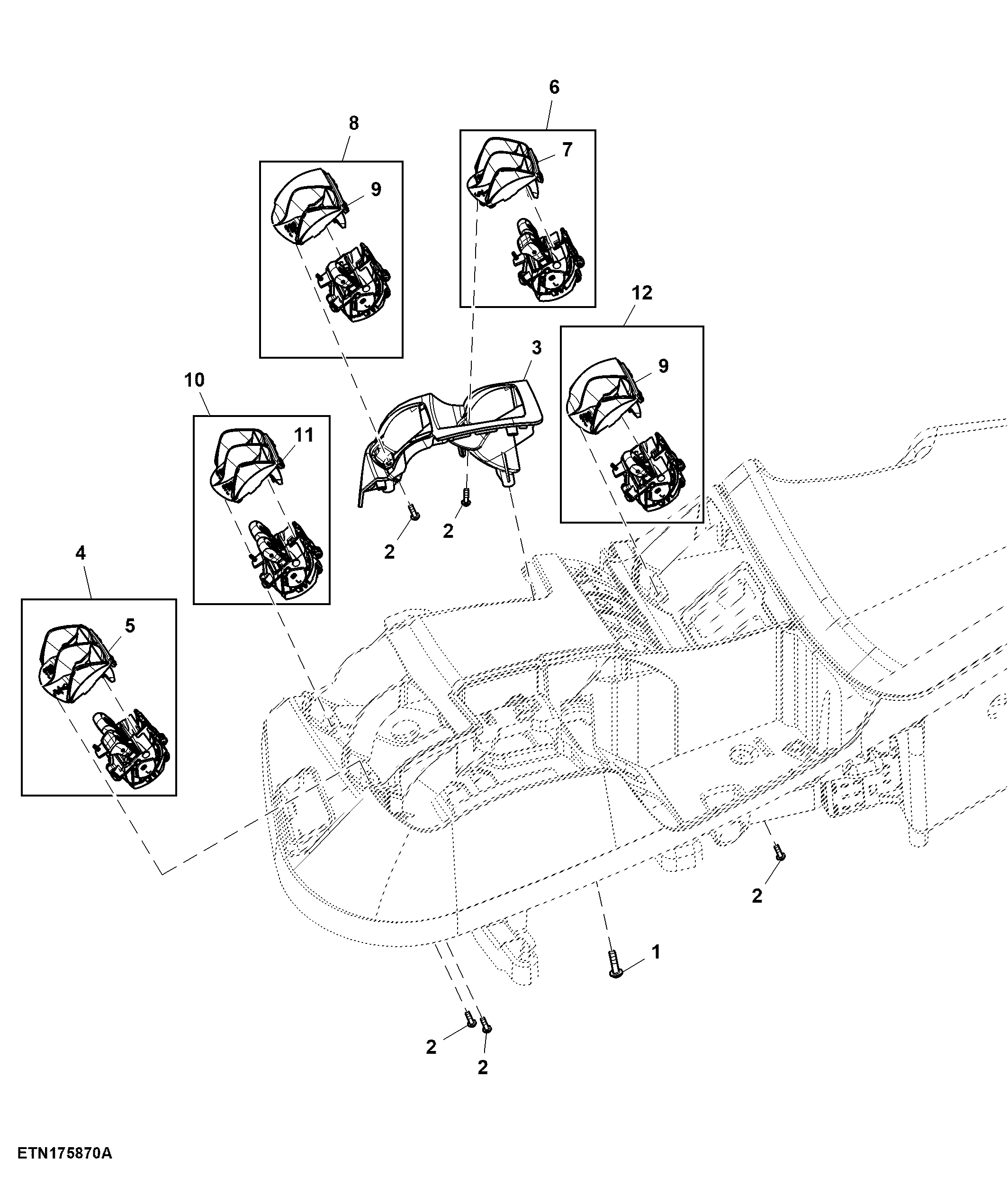 Control, Rear Hitch and 4 Rear SCV, W/O Joystick , W/ Front Hitch and 2 Front SCV, CommandARM™