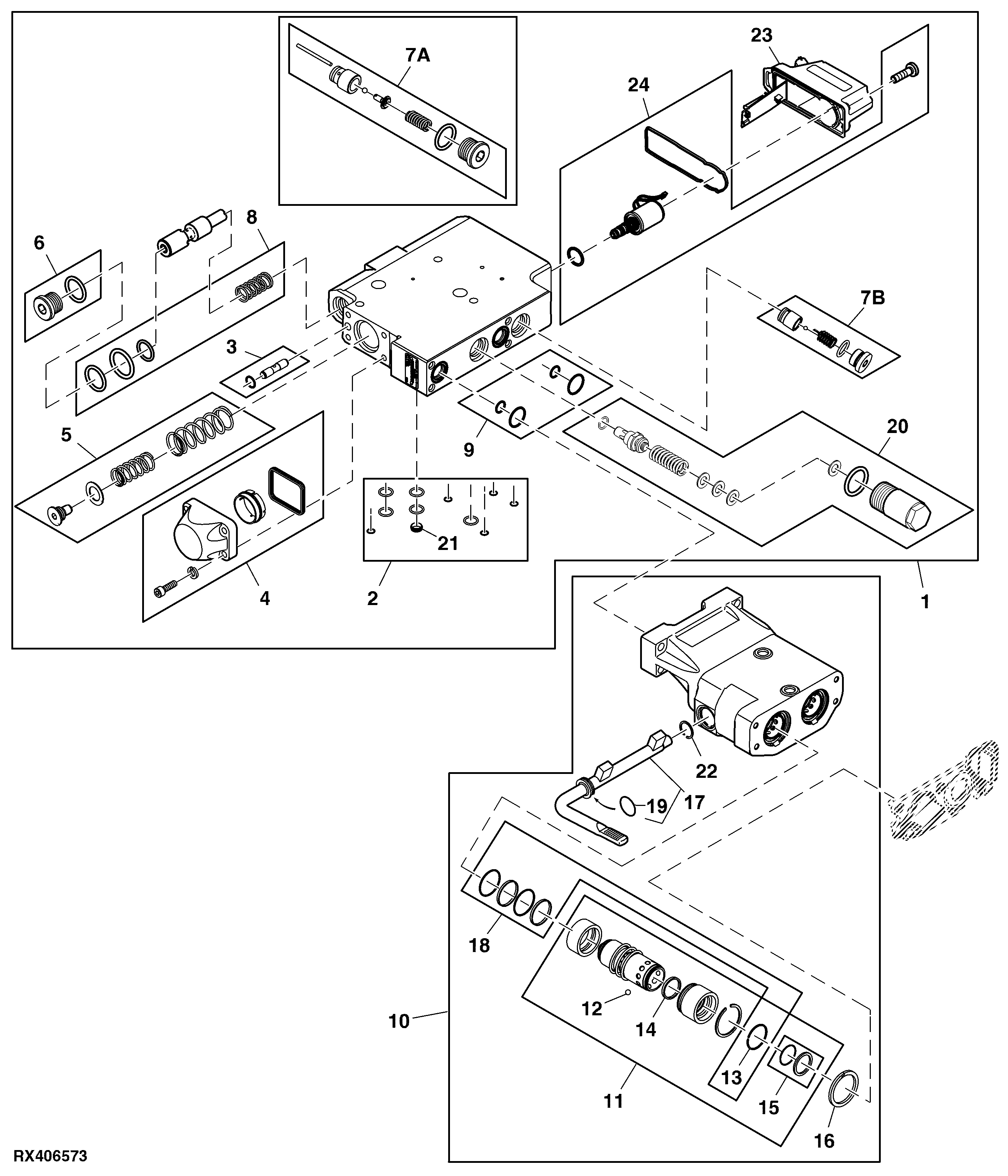 Selective Control Valve and Breakaway Coupler, 1/2”, 140 LPM