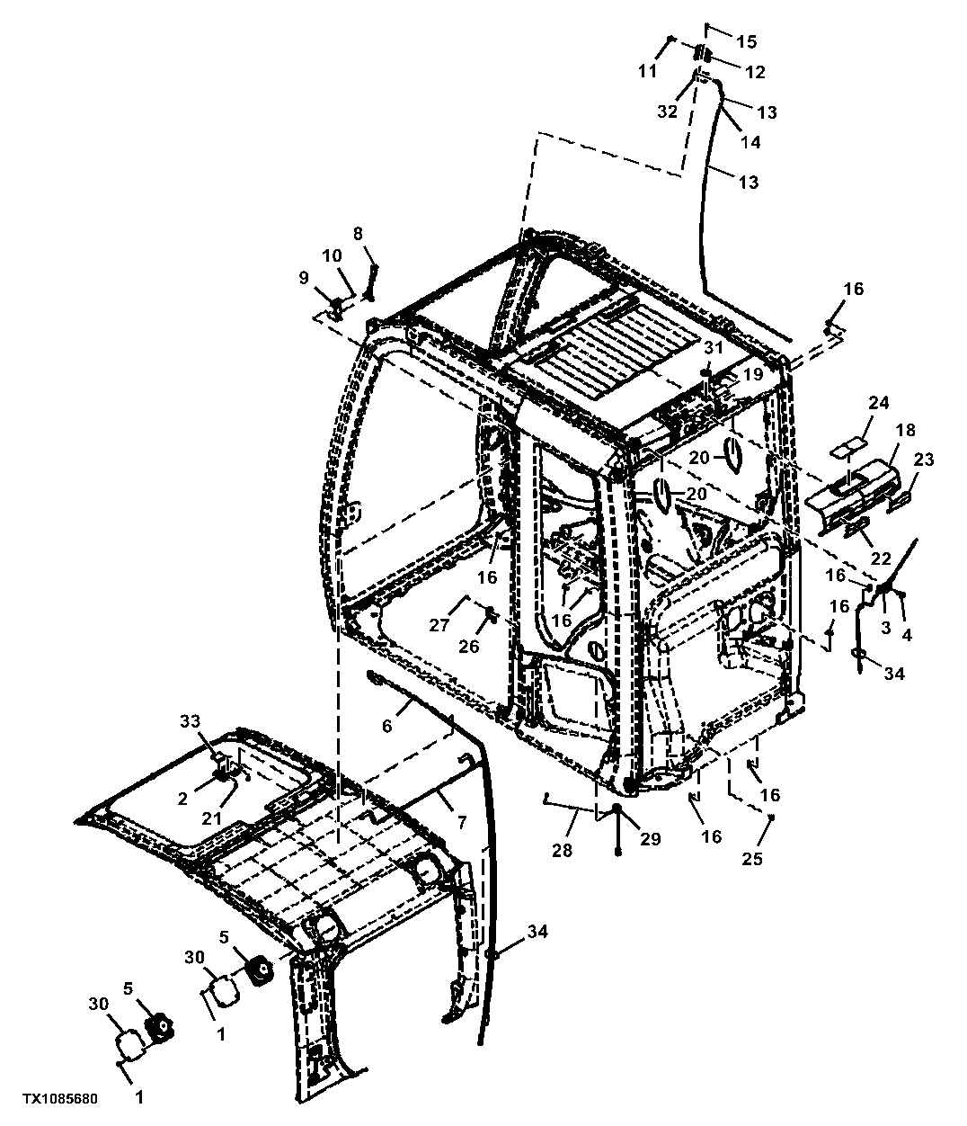 Cab Components, Cab Light, Antenna and Speakers