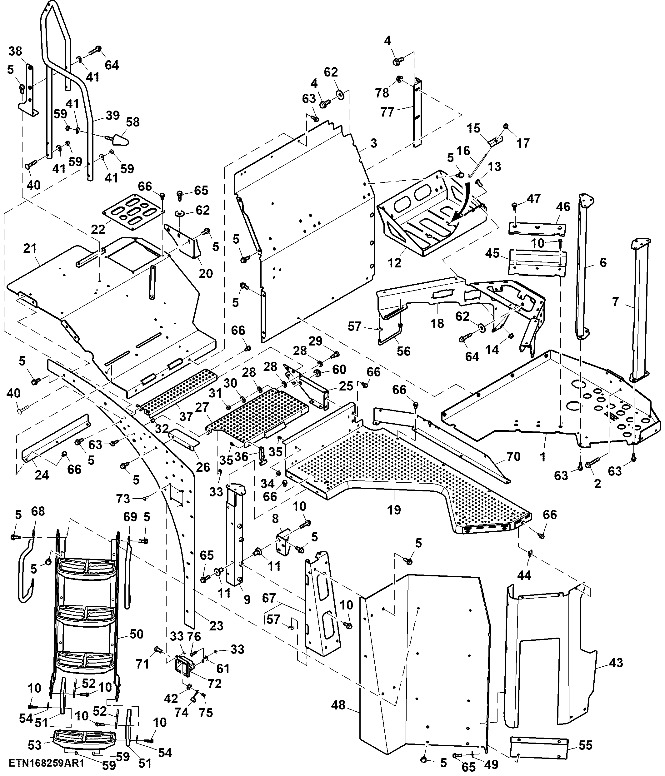 Step, LH Platform, FT4 Engine (052789 - 053999)