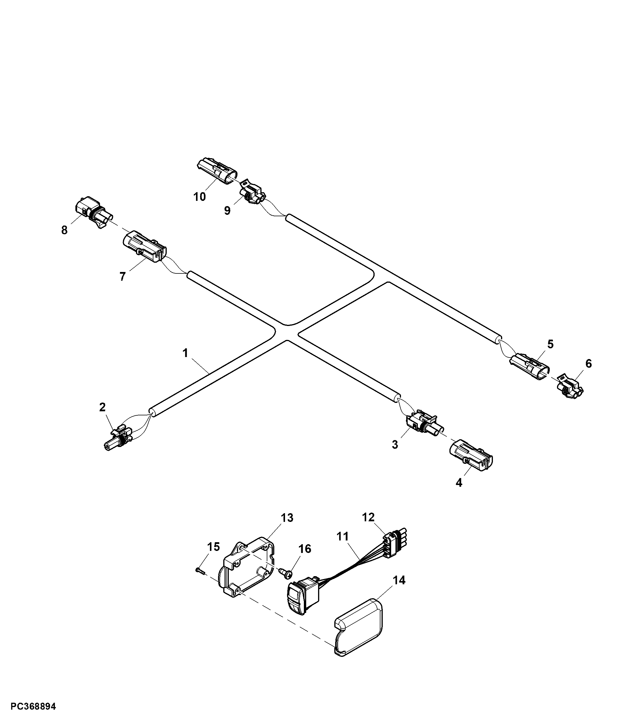 Main Universal AutoTrac™ Harness, All-Weather (2 / 2)