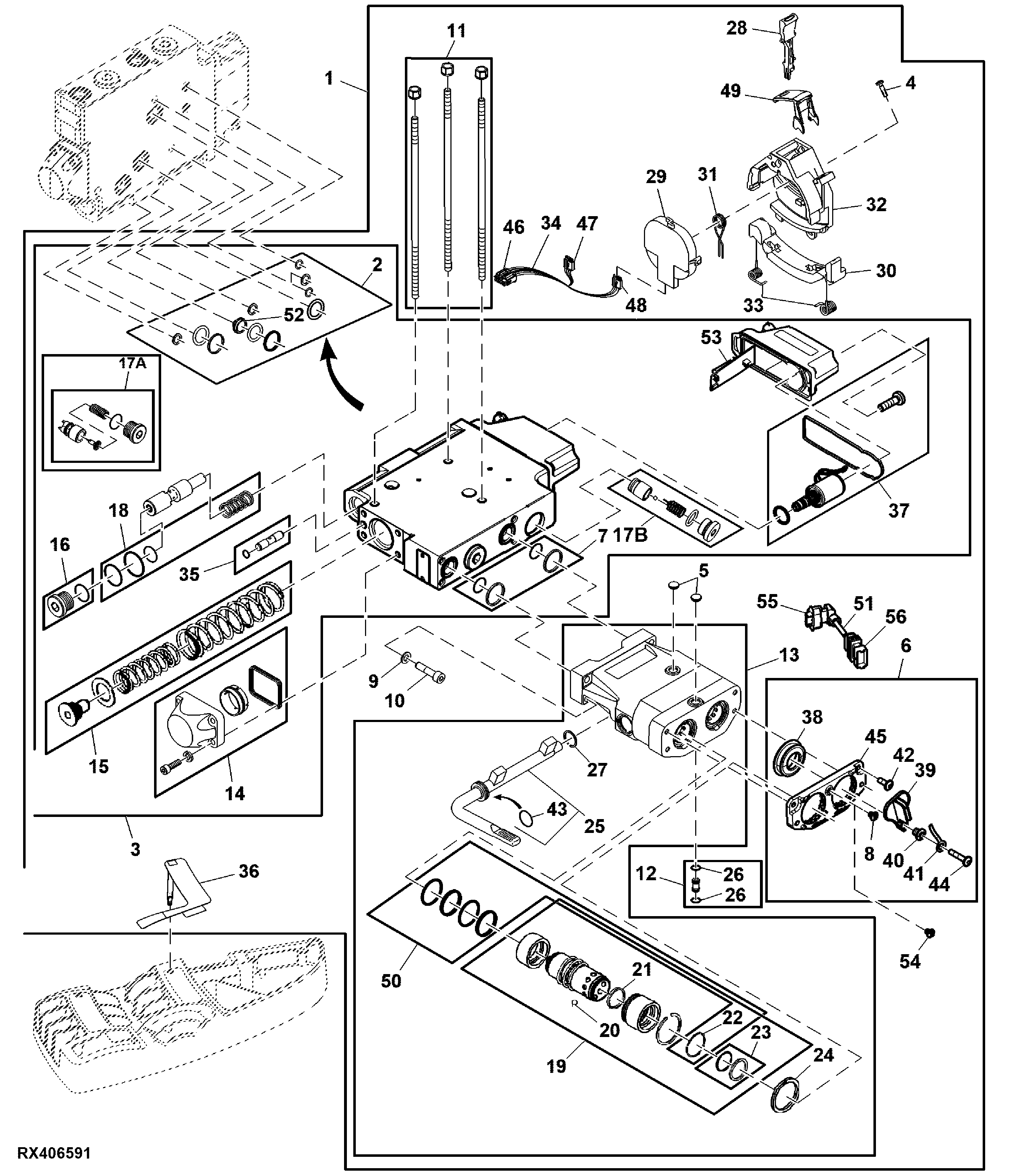 Attachment, 4th/ 5th Selective Control Valve, Remote Control ( - 053100)